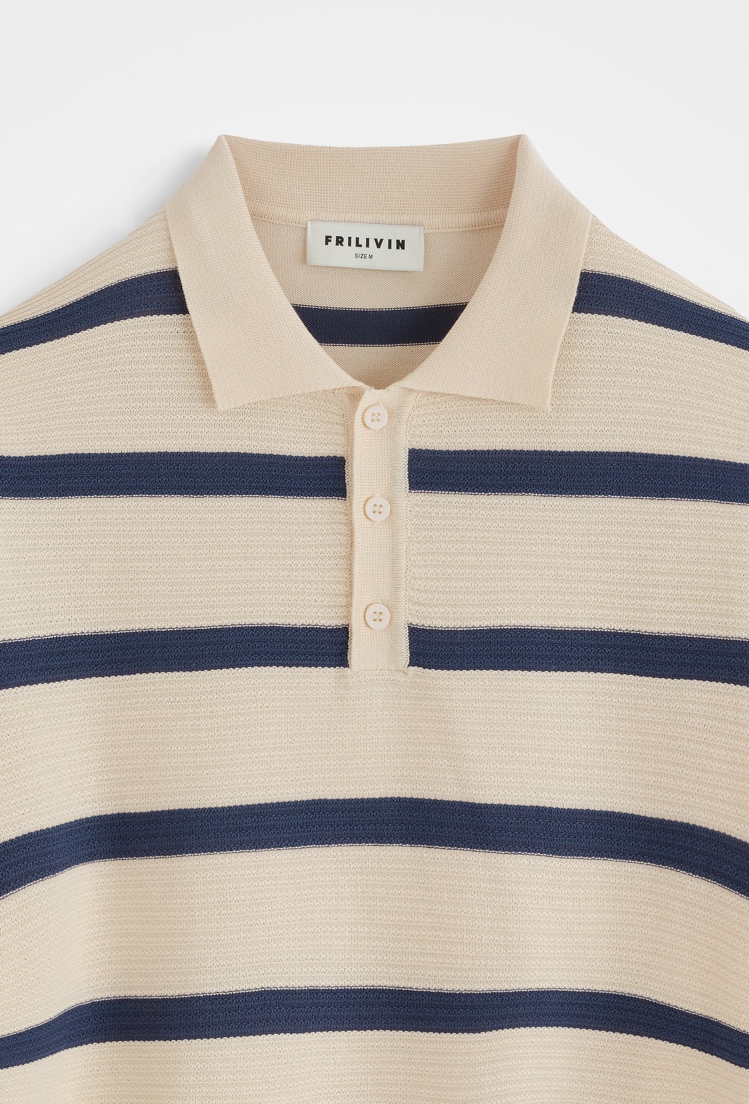 Polo rayé tricoté casual