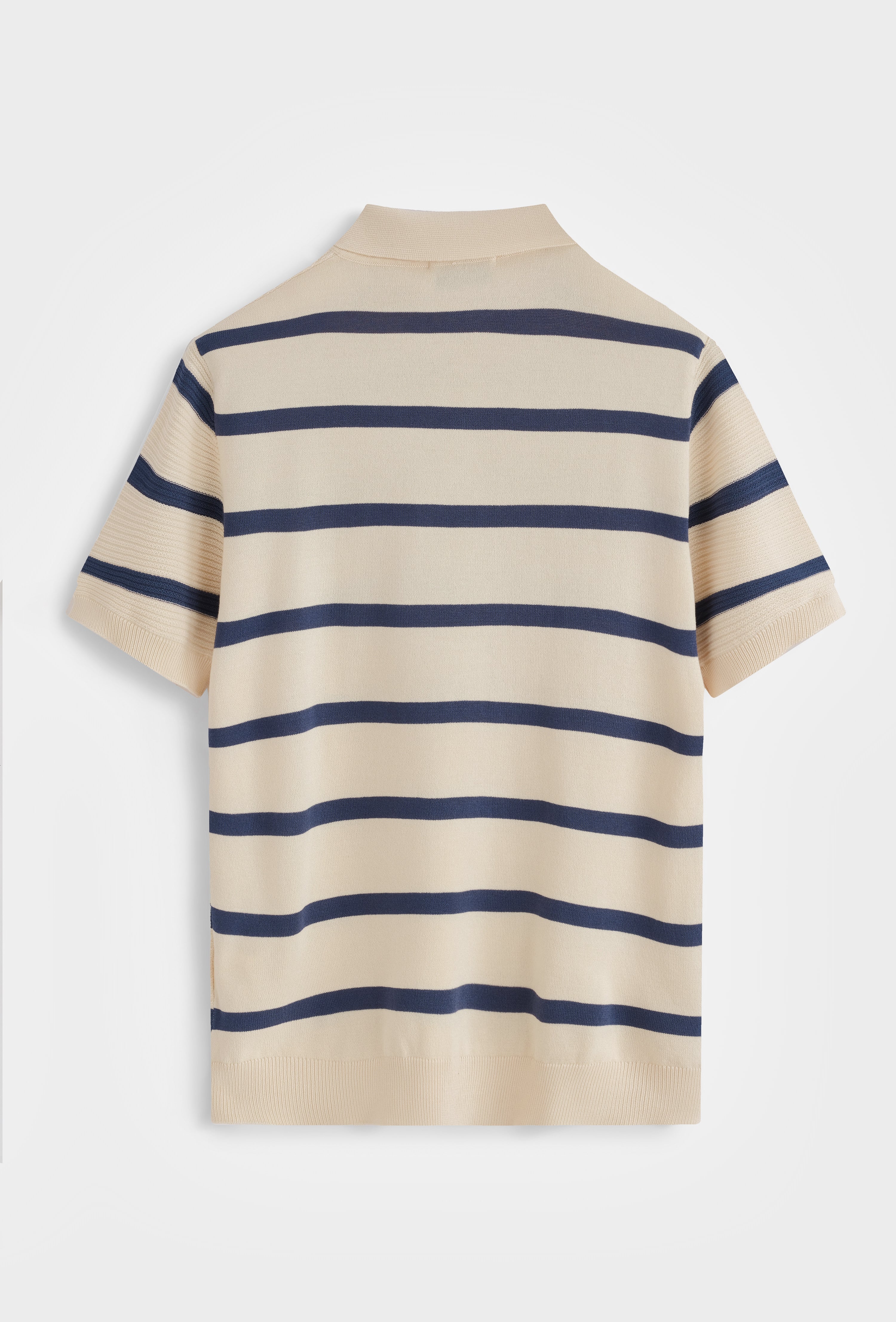 Polo rayé tricoté casual