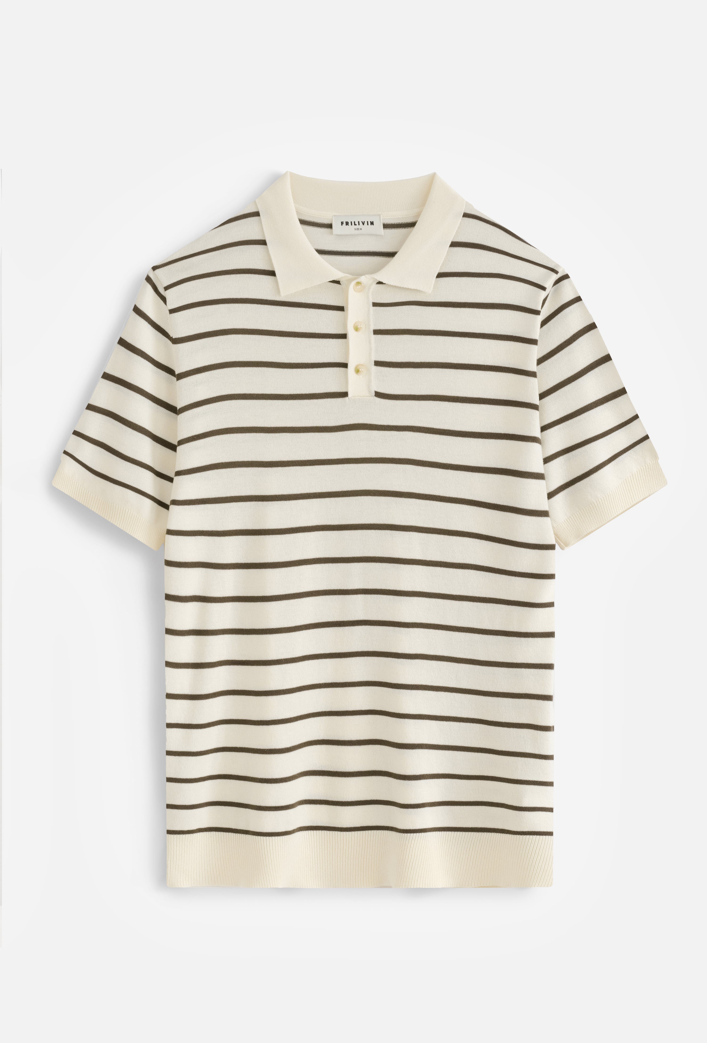 Polo rayé col classique