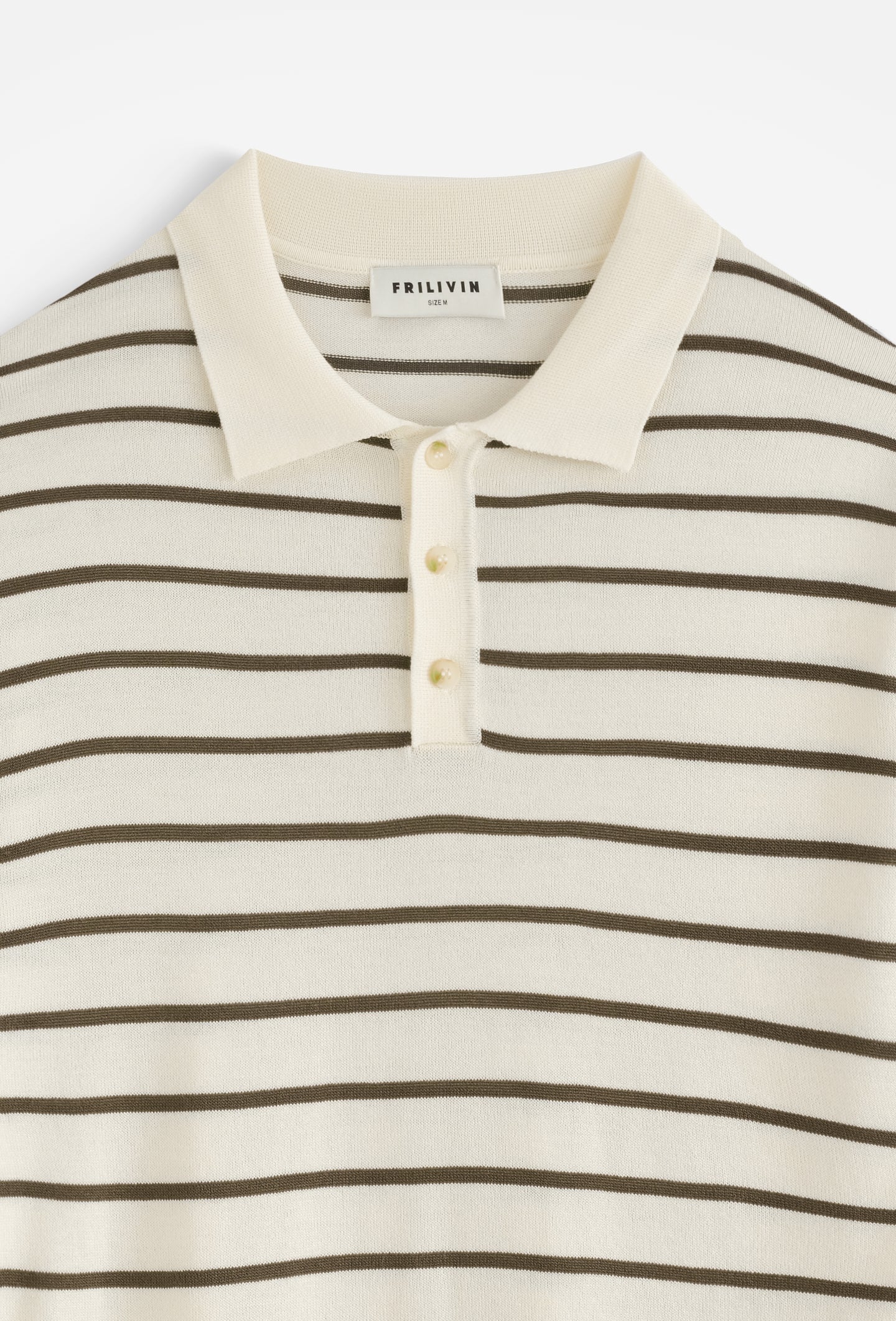 Polo rayé col classique