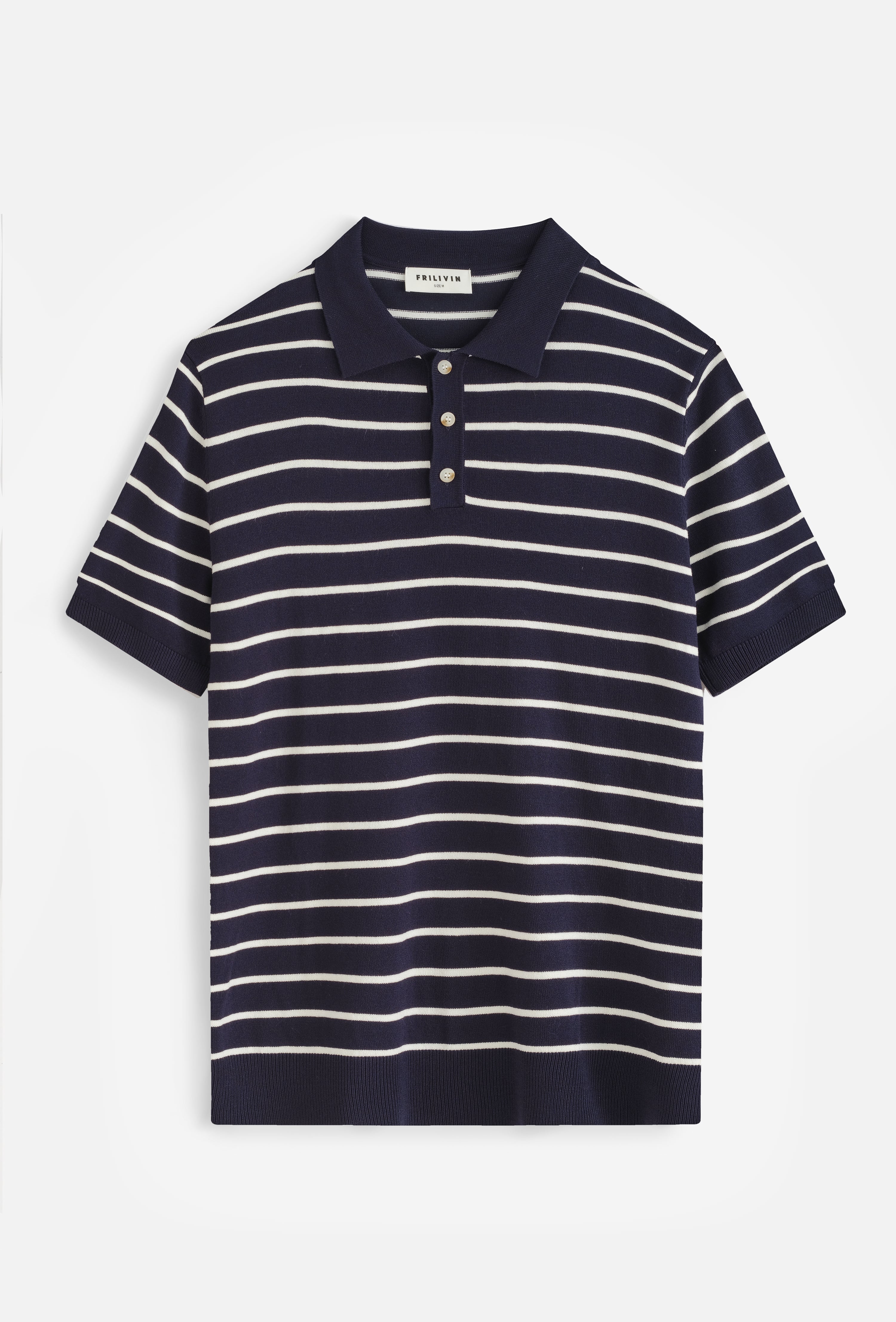 Polo rayé col classique