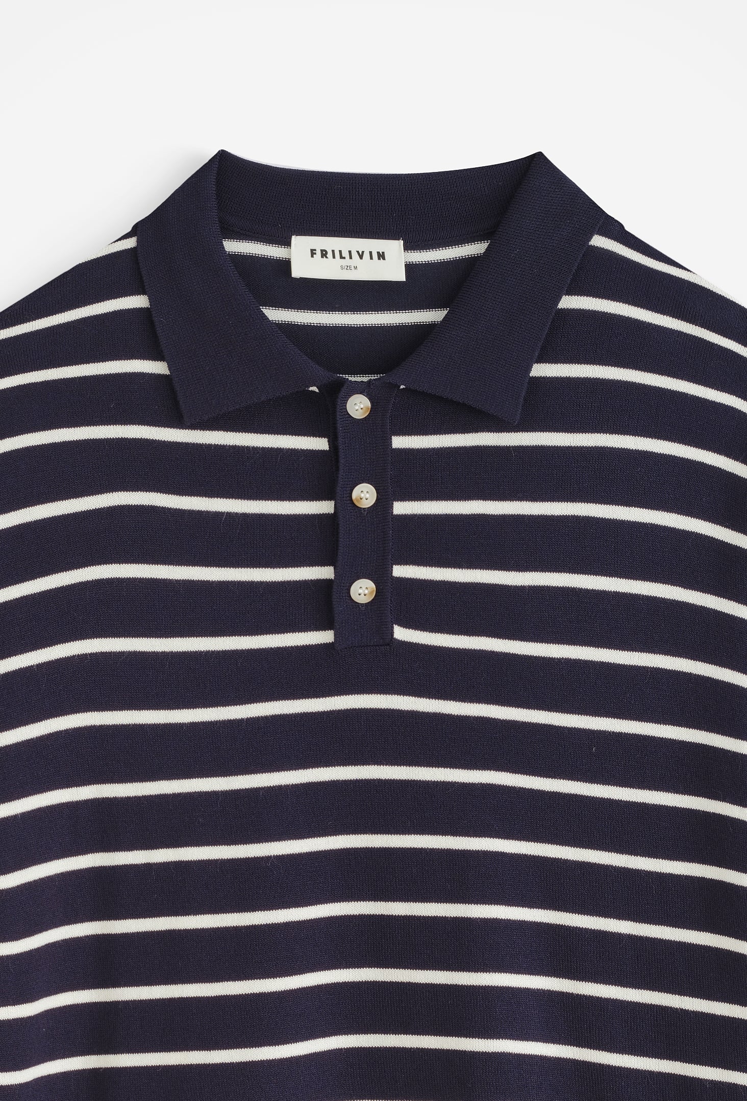Polo rayé col classique