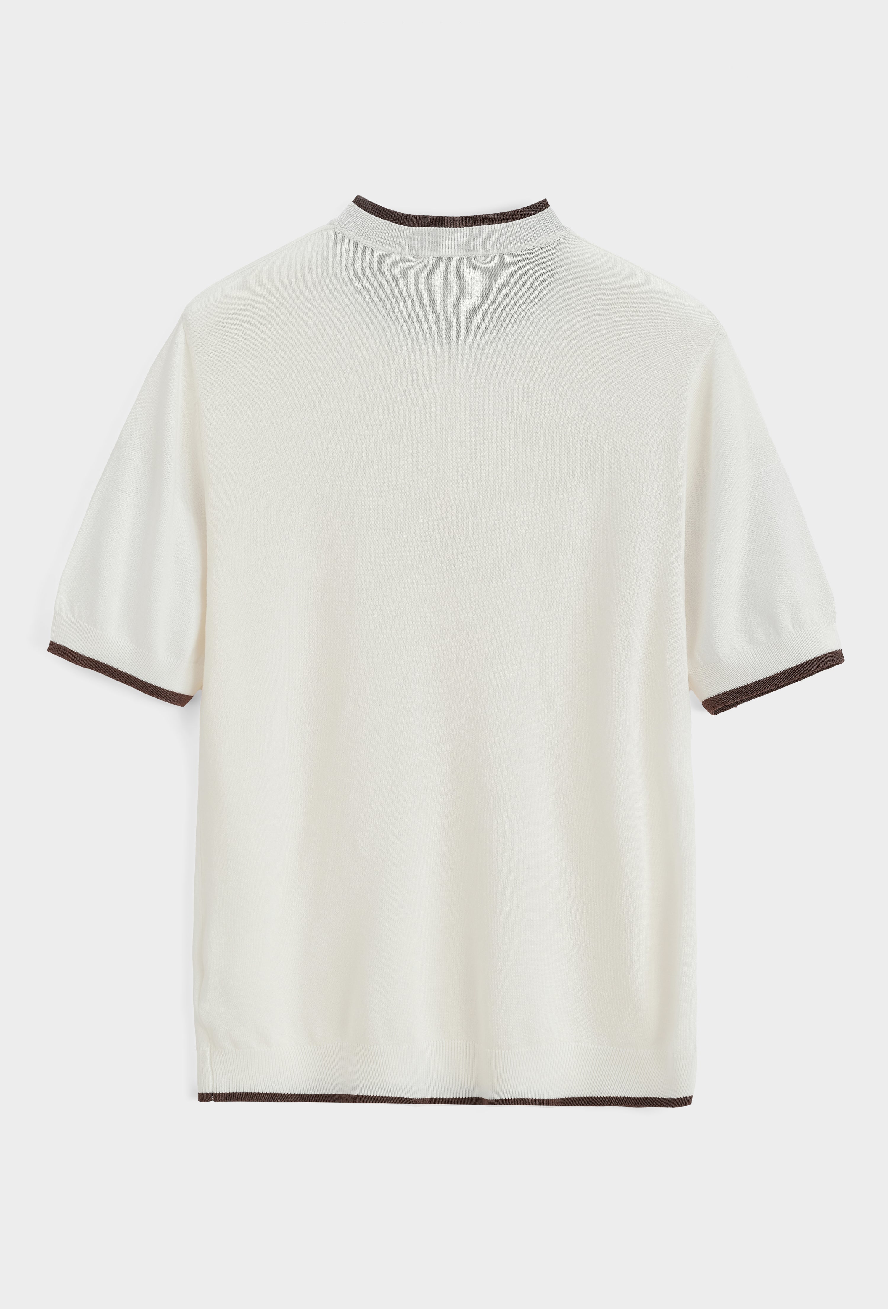 Polo tricoté col montant