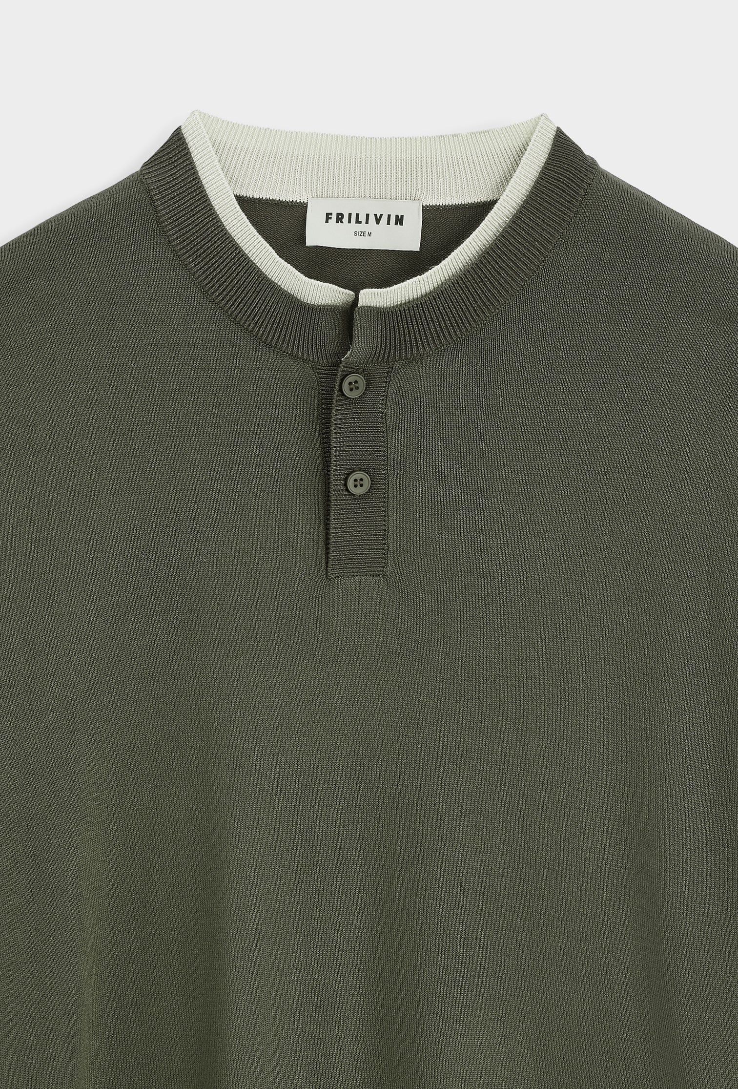 Polo tricoté col montant