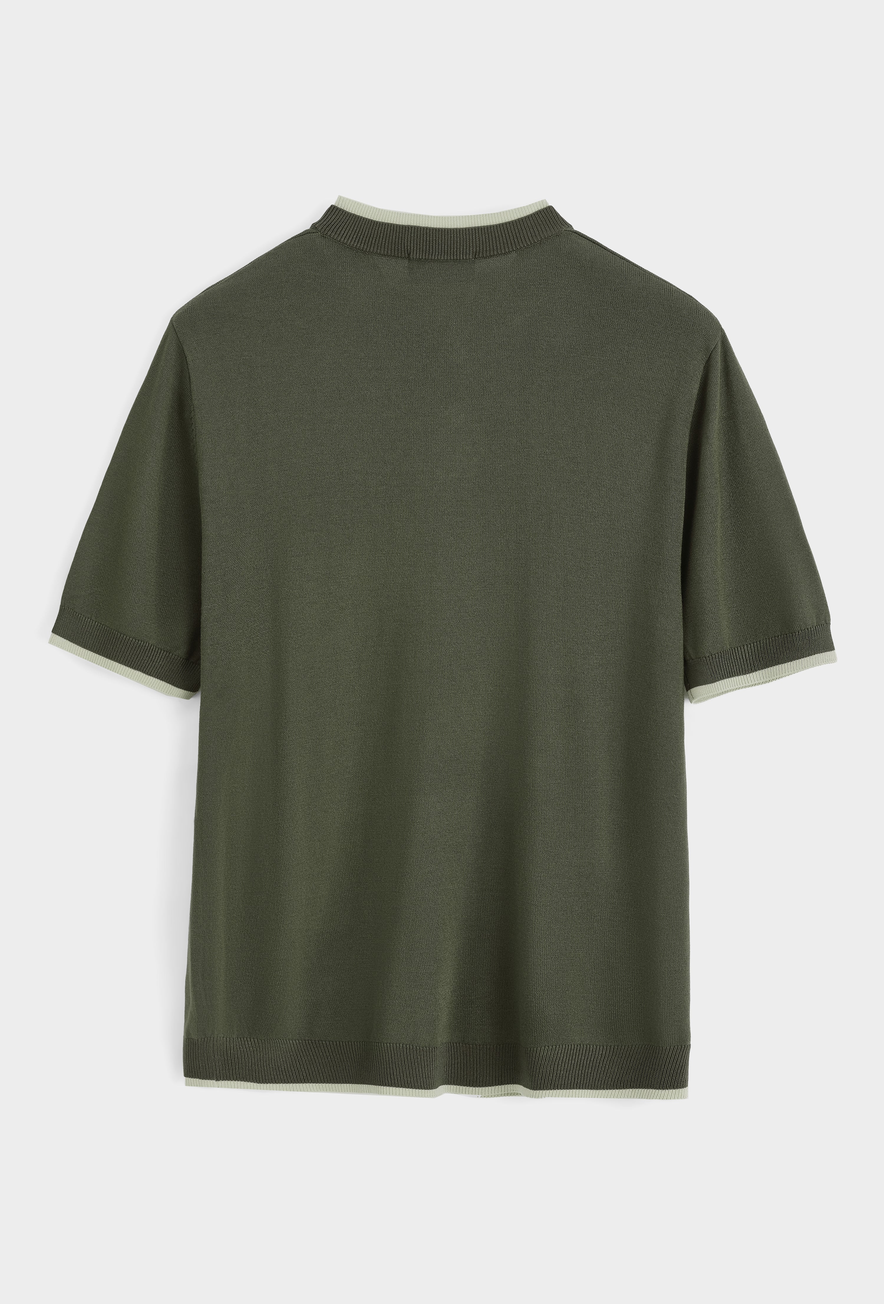 Polo tricoté col montant