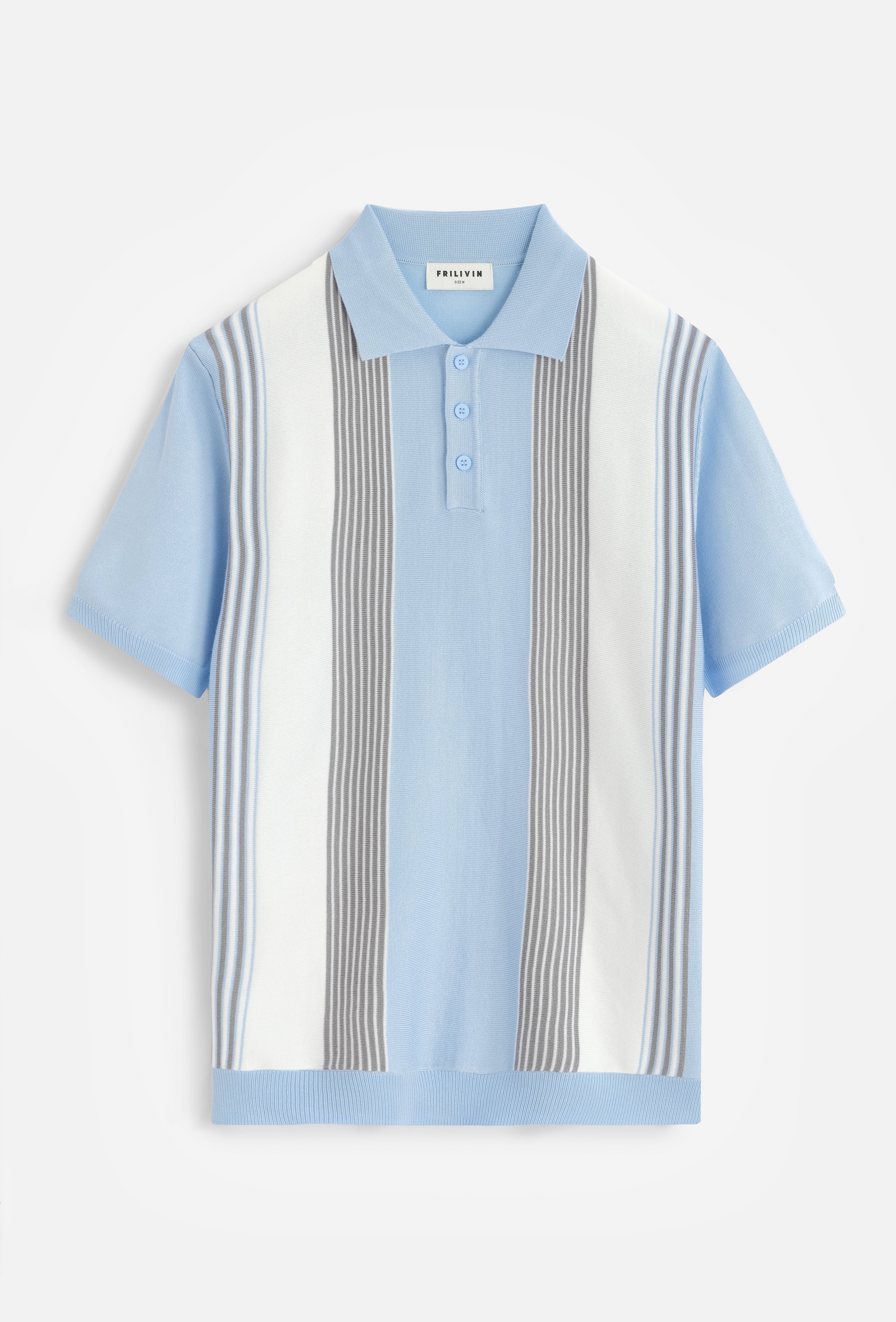 Polo maille rayures verticales