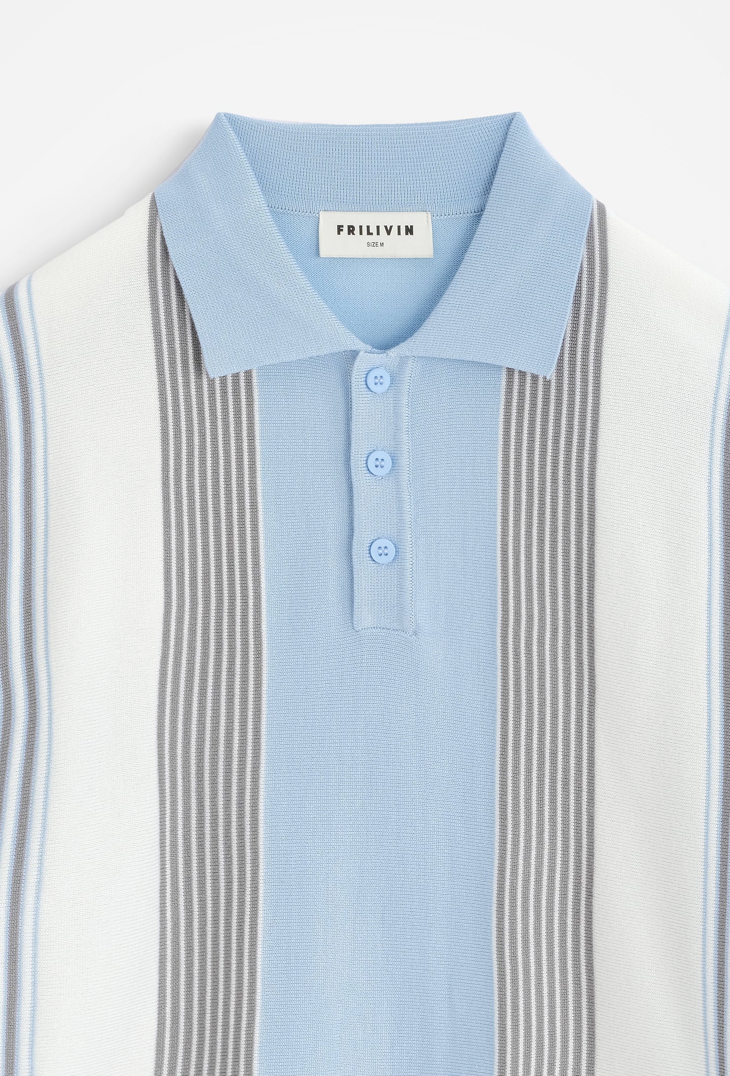 Polo maille rayures verticales