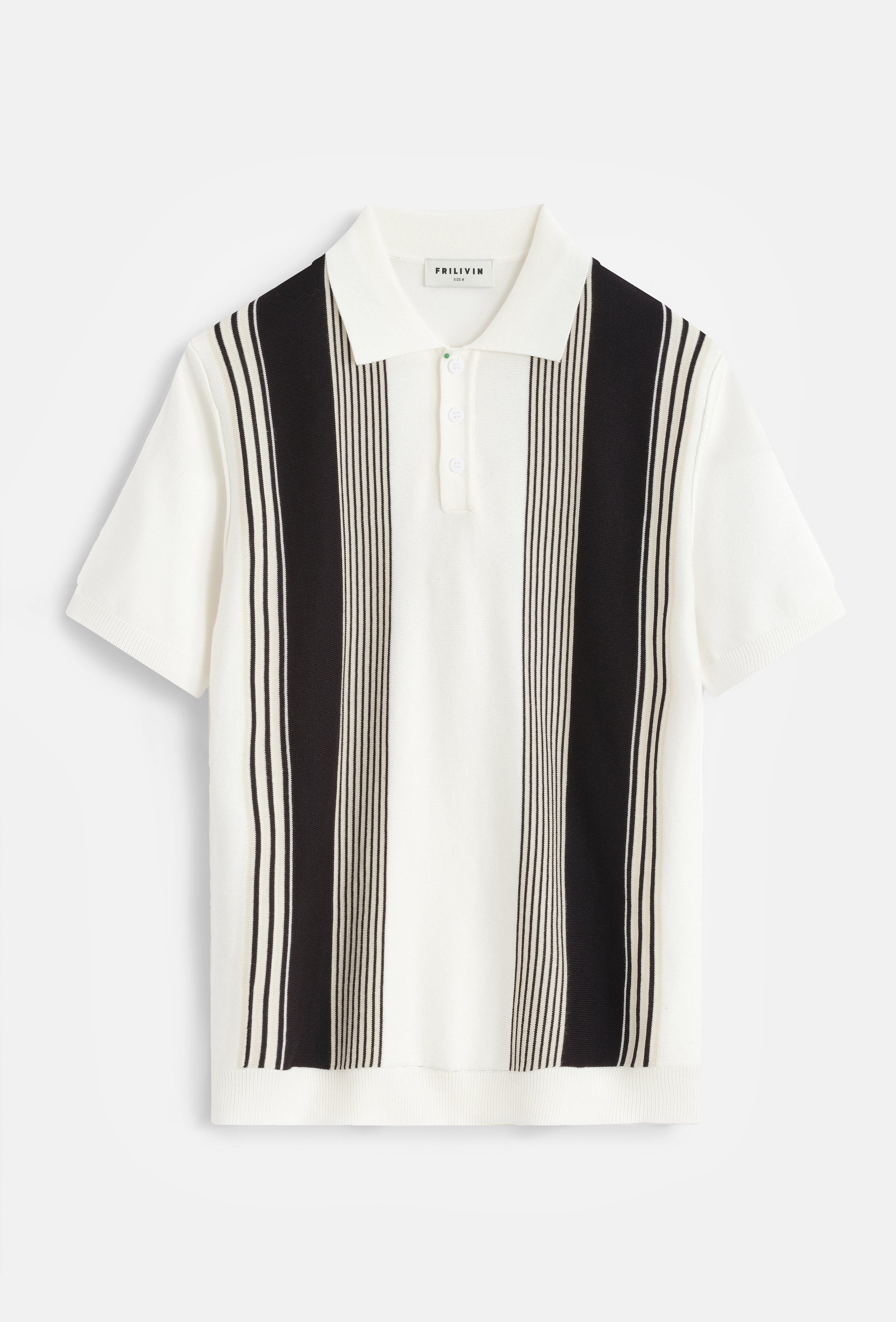 Polo maille rayures verticales