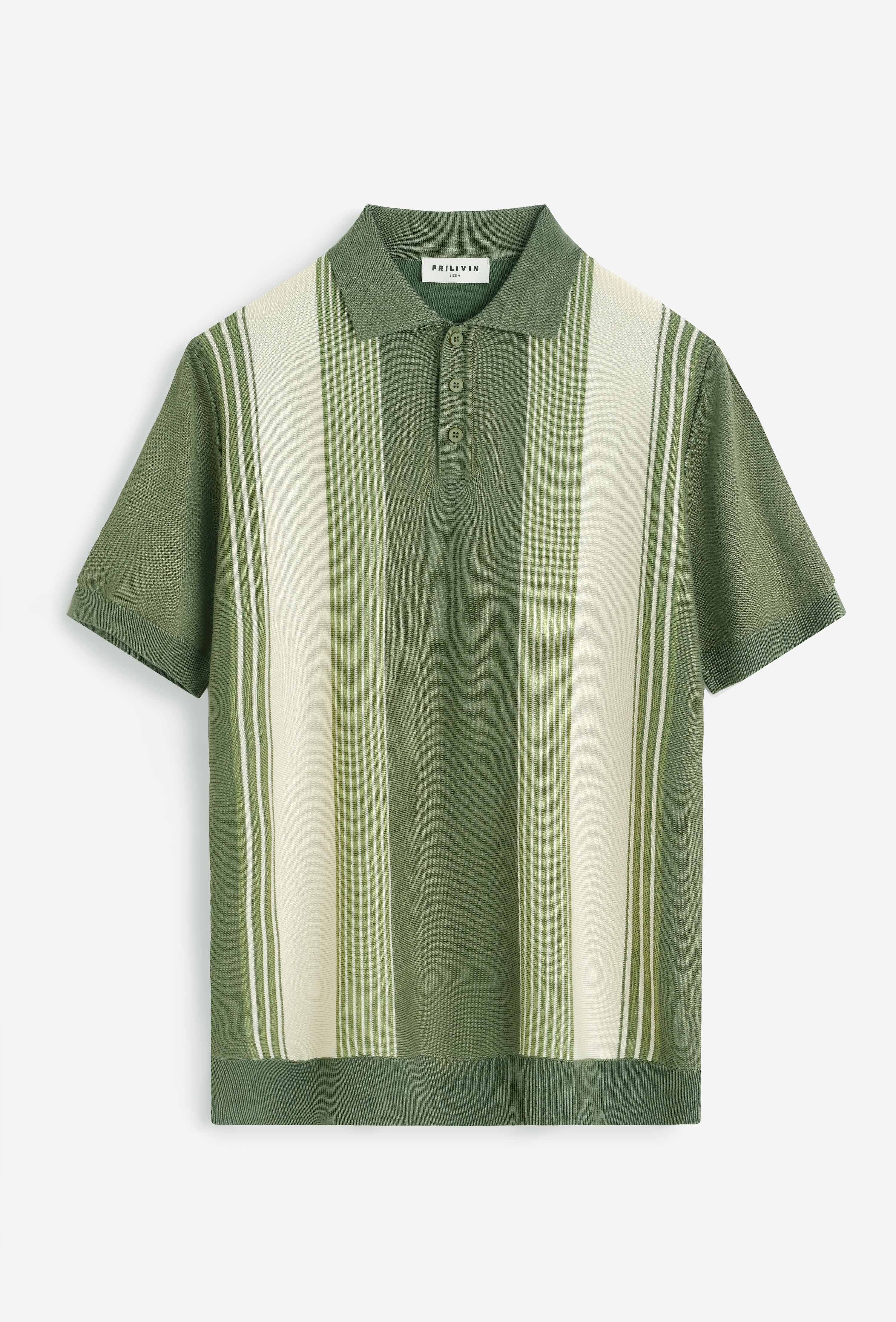 Polo maille rayures verticales