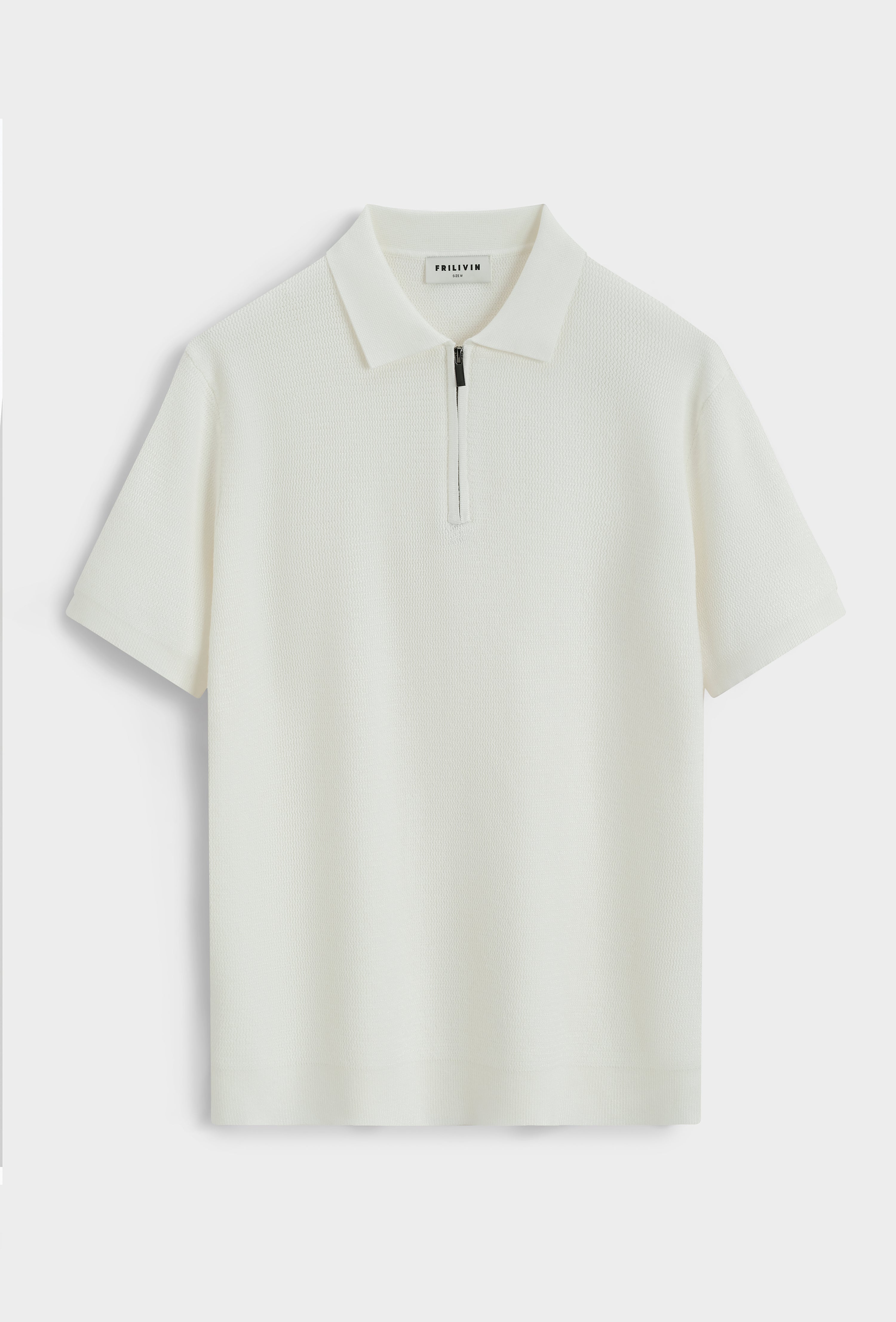 Polo zippé col classique