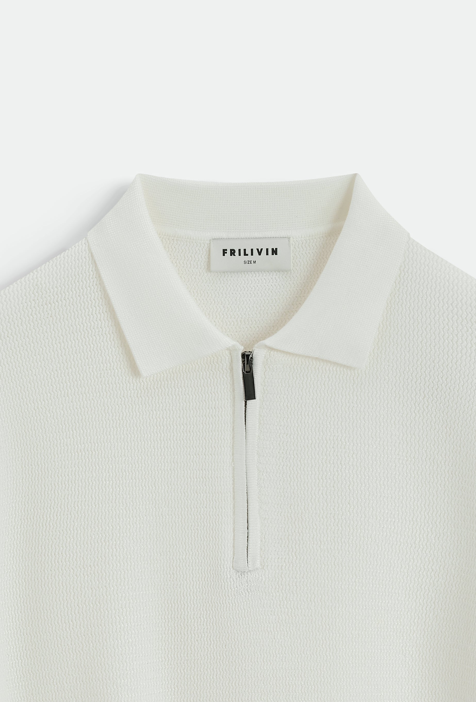 Polo zippé col classique
