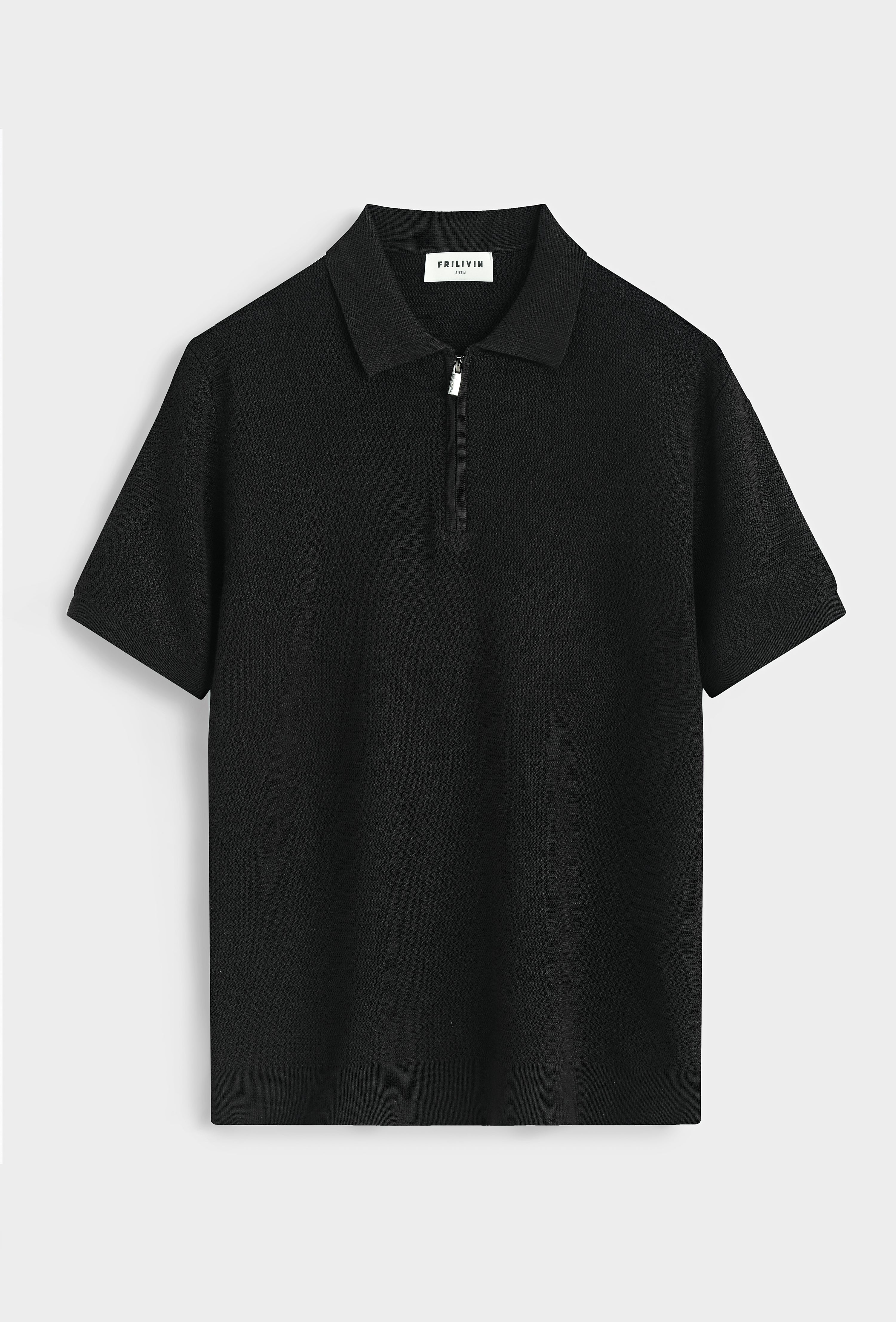 Polo zippé col classique