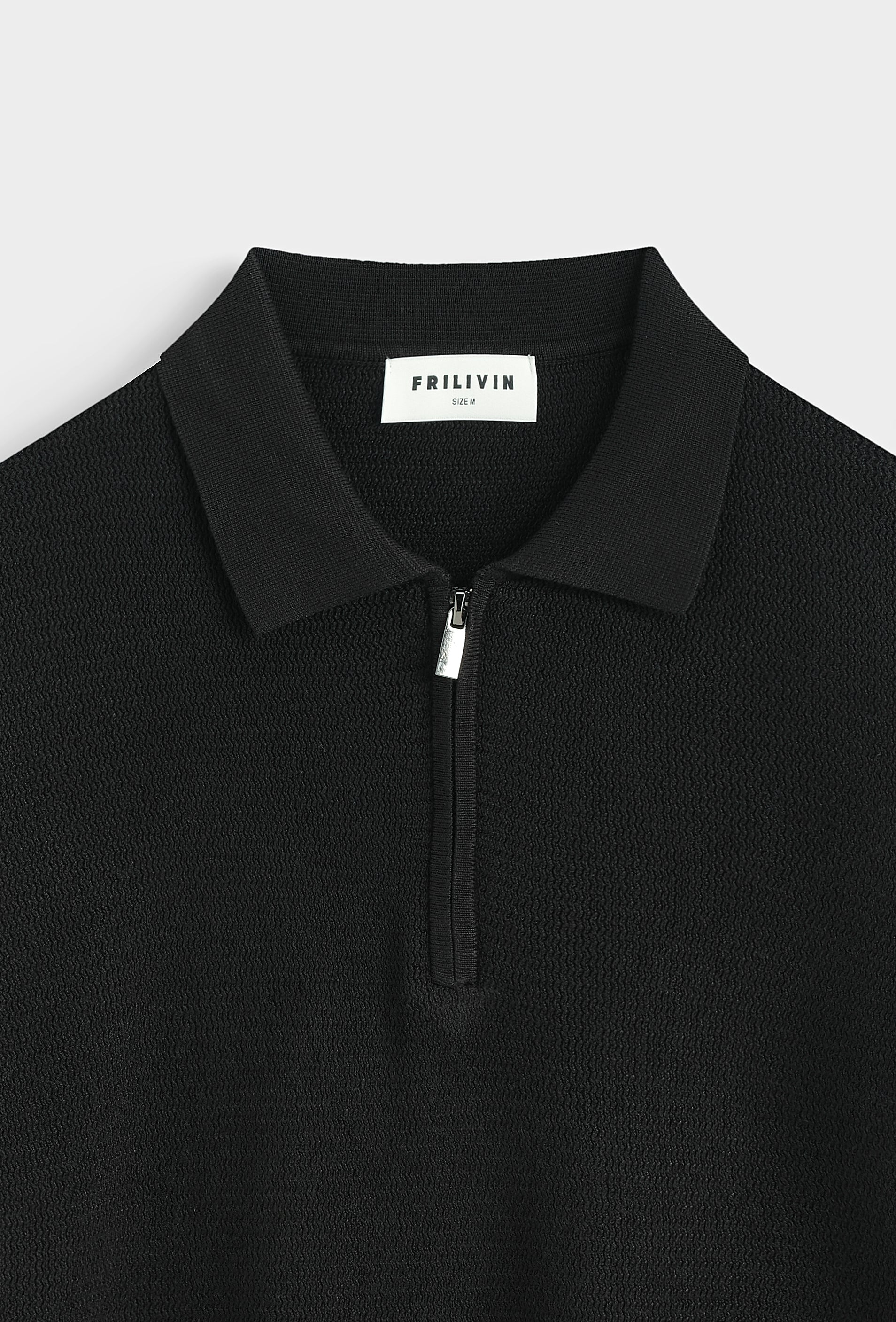 Polo zippé col classique