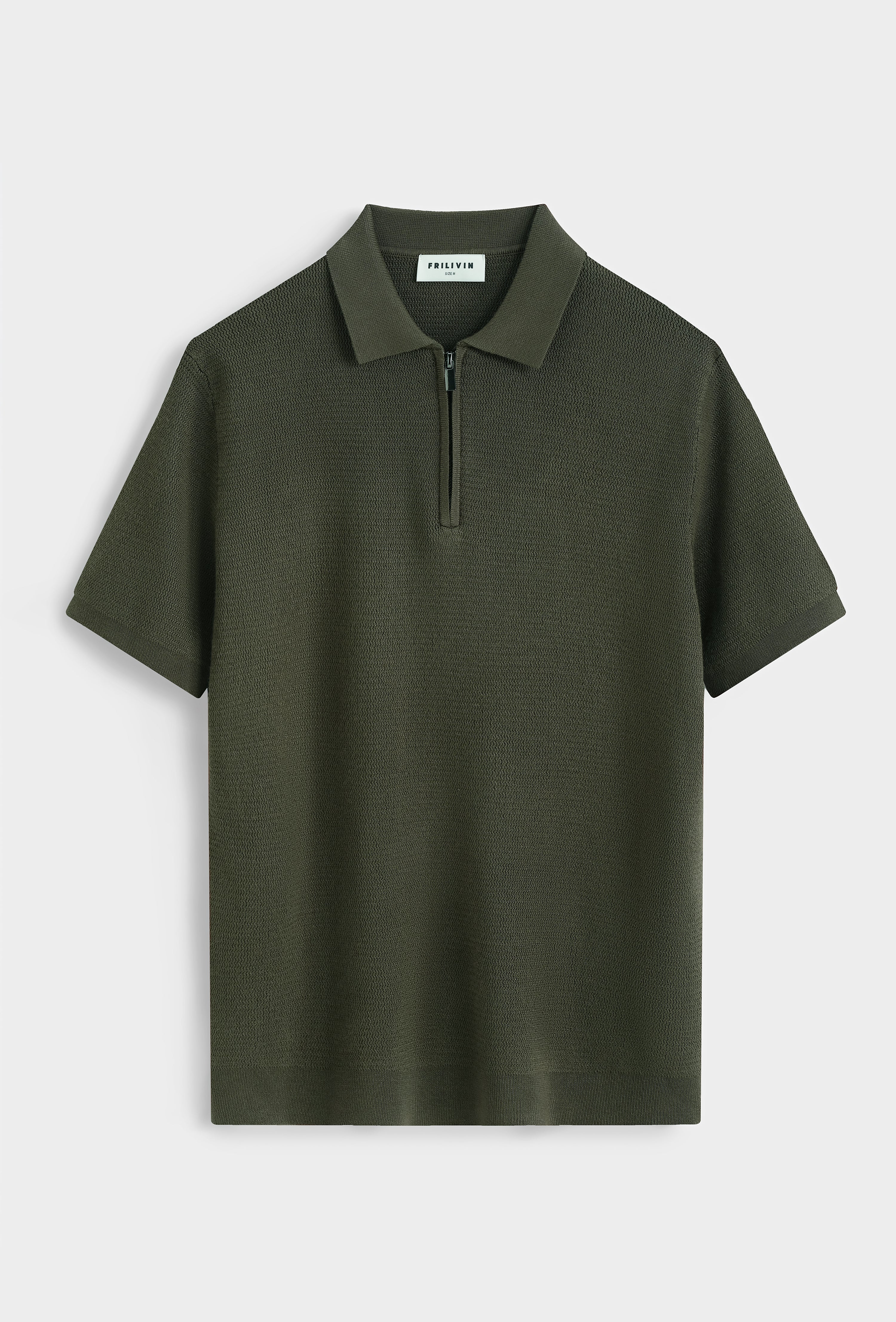Polo zippé col classique