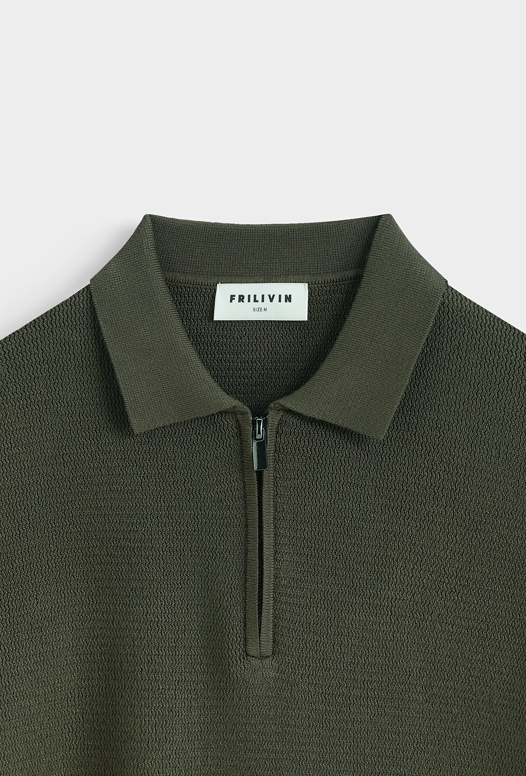 Polo zippé col classique