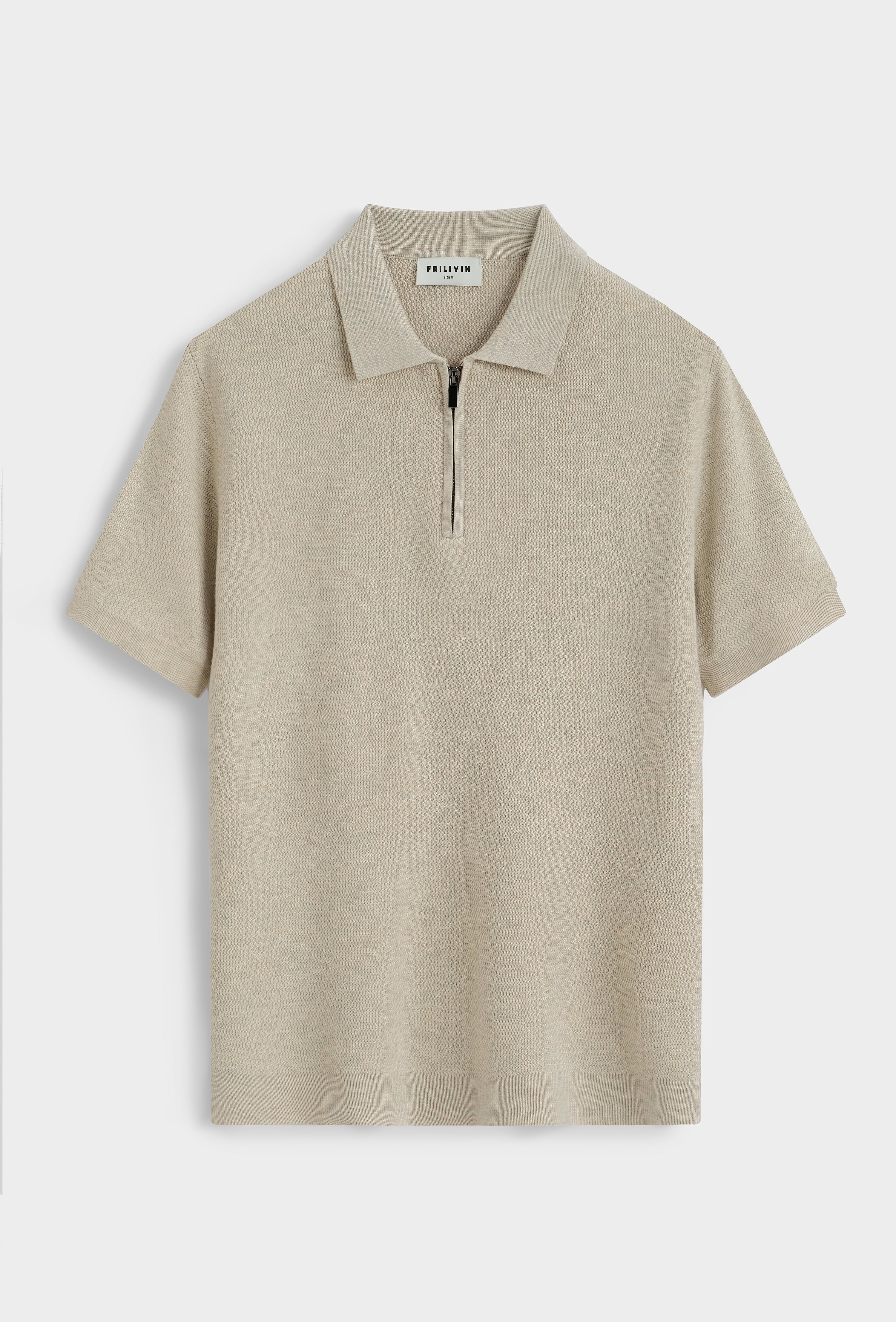Polo zippé col classique