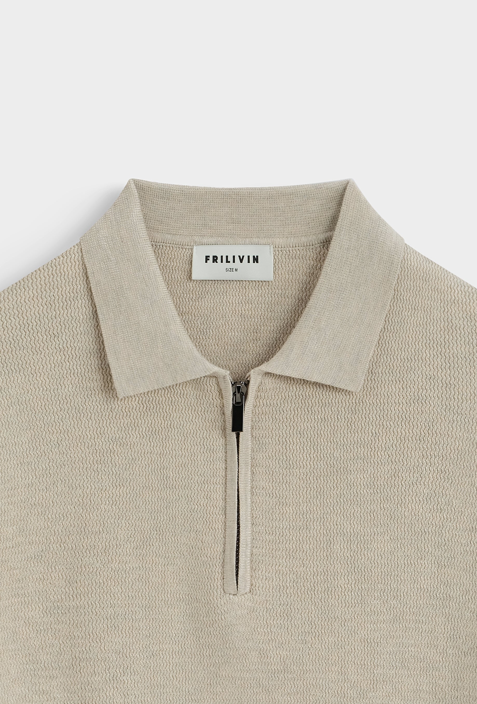 Polo zippé col classique