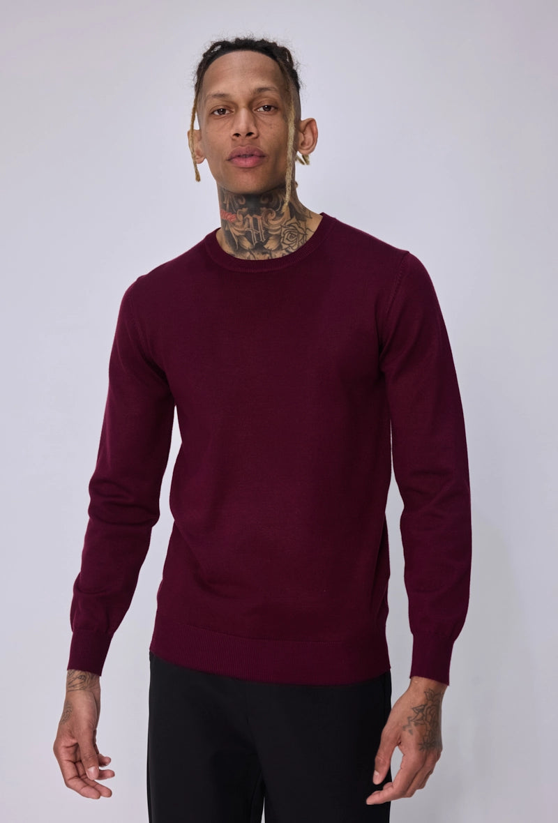 Plain round neck sweater