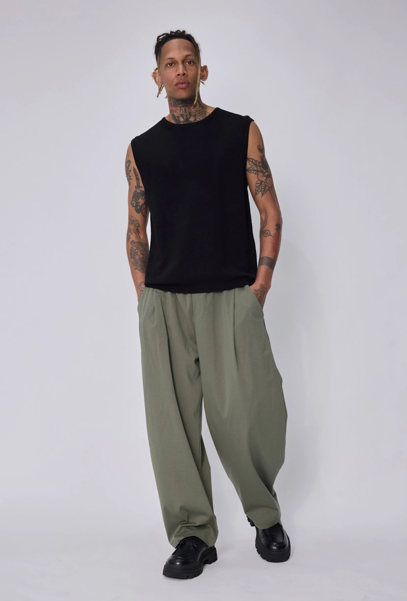 Pantalon large à cordons