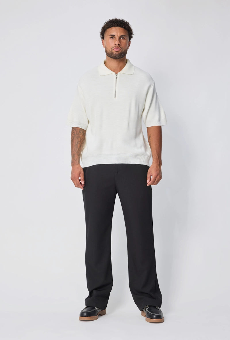 Polo uni à zip
