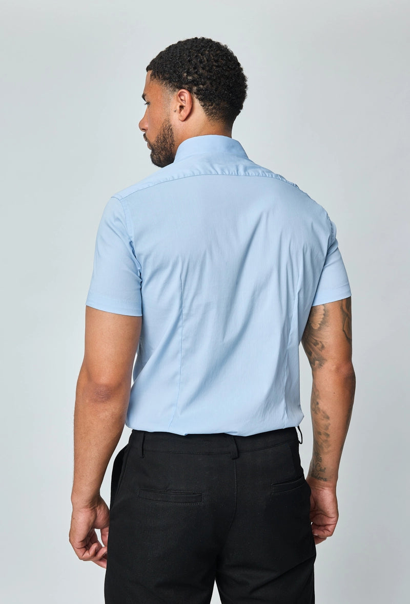 Chemise classique uni à manches courtes