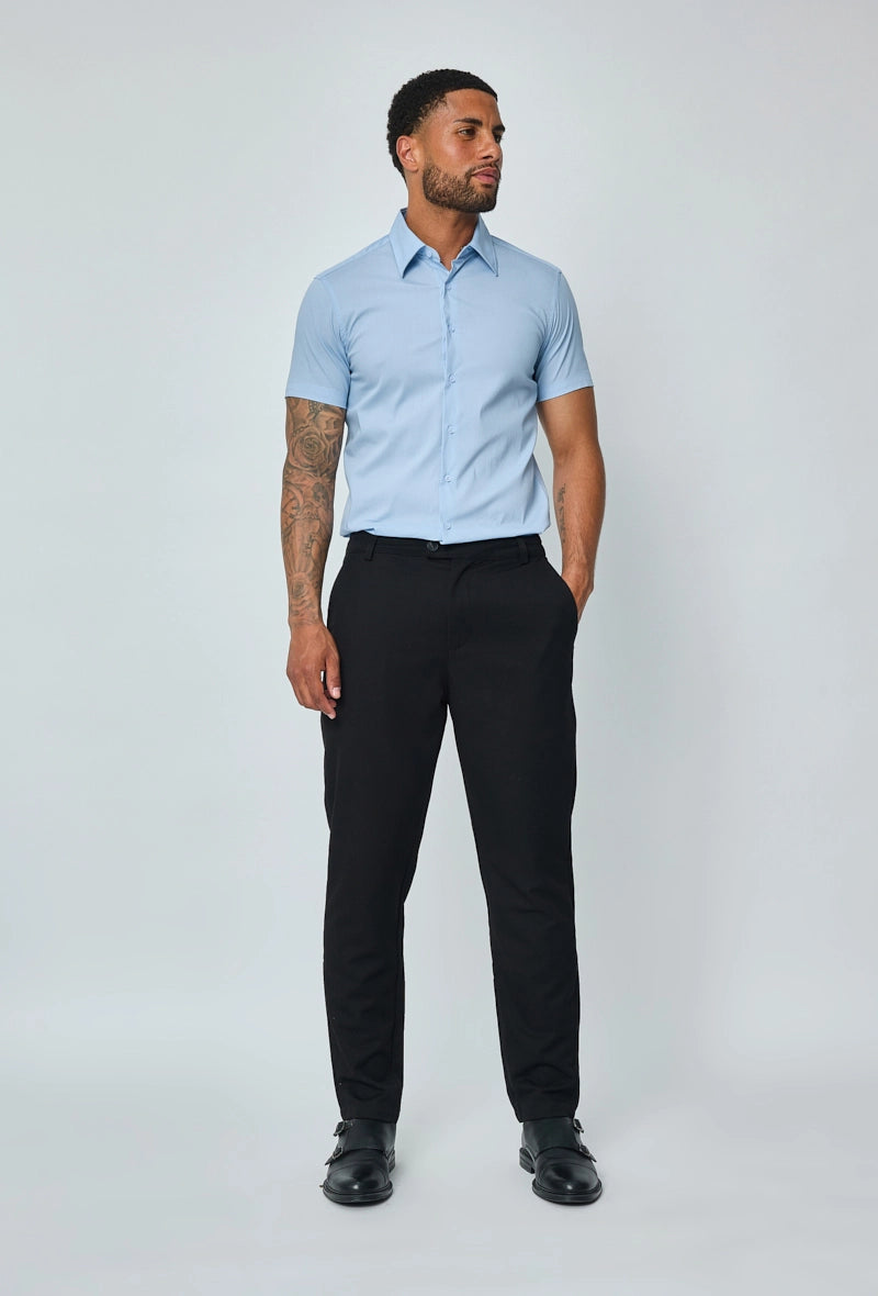 Chemise classique uni à manches courtes
