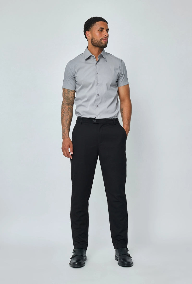 Chemise classique uni à manches courtes