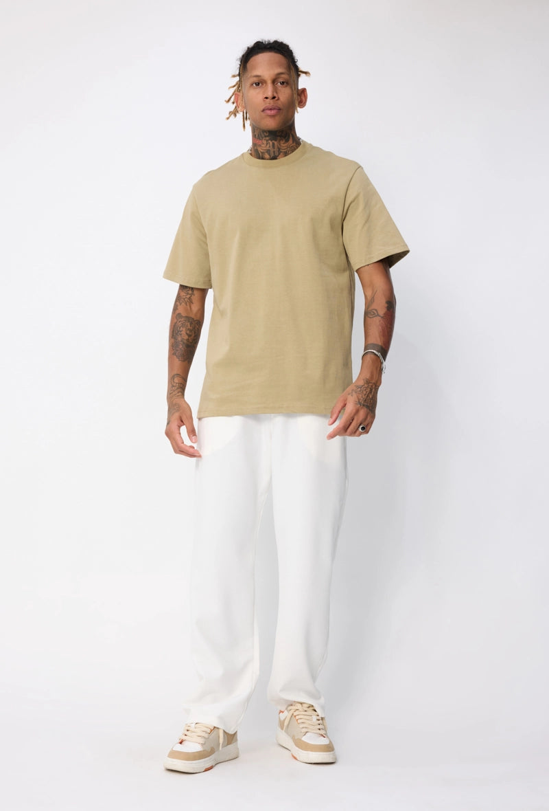 T-shirt uni coupe décontractée