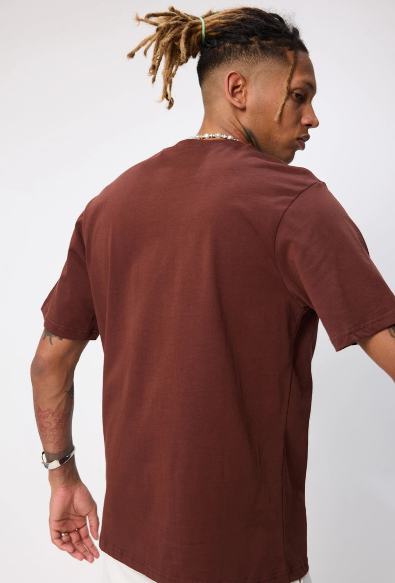 T-shirt uni coupe décontractée