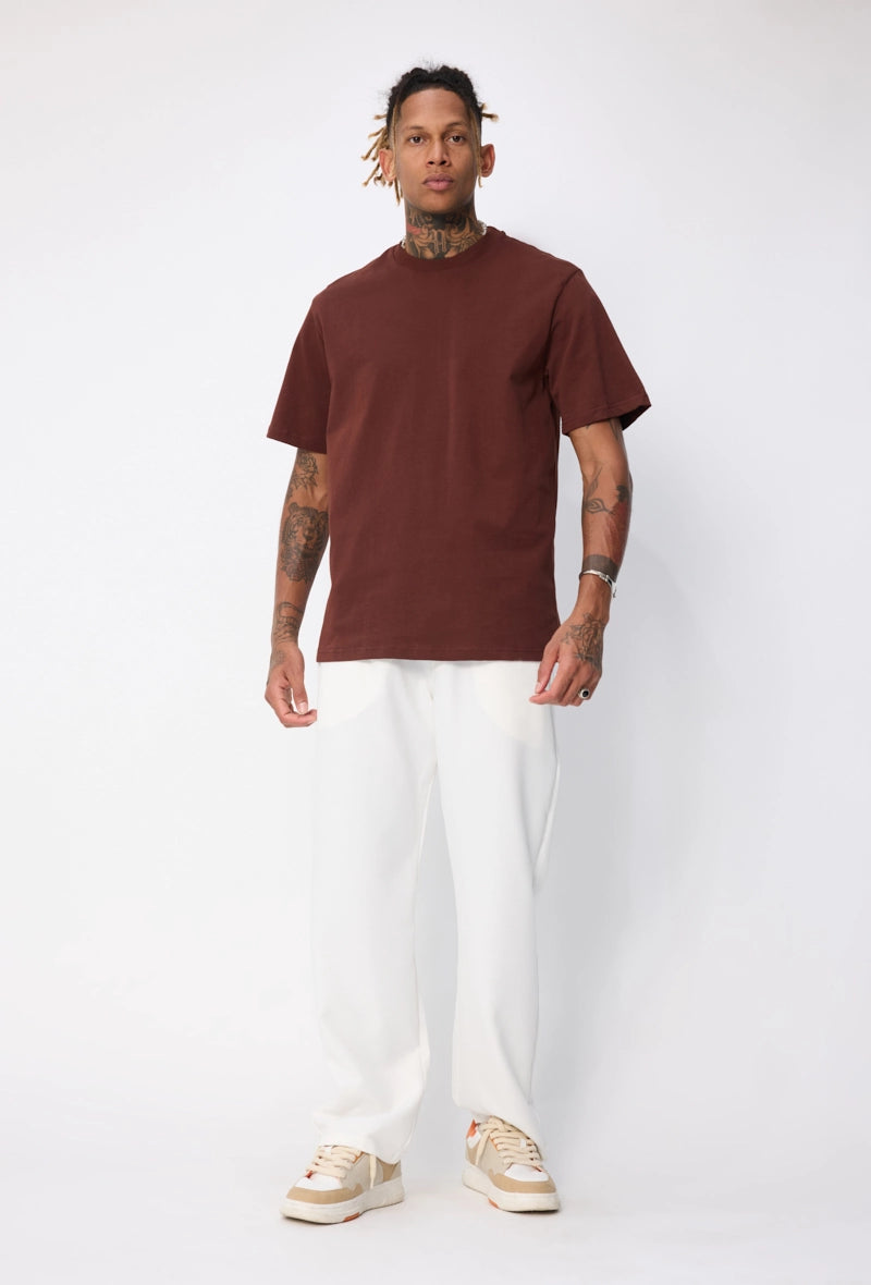 T-shirt uni coupe décontractée