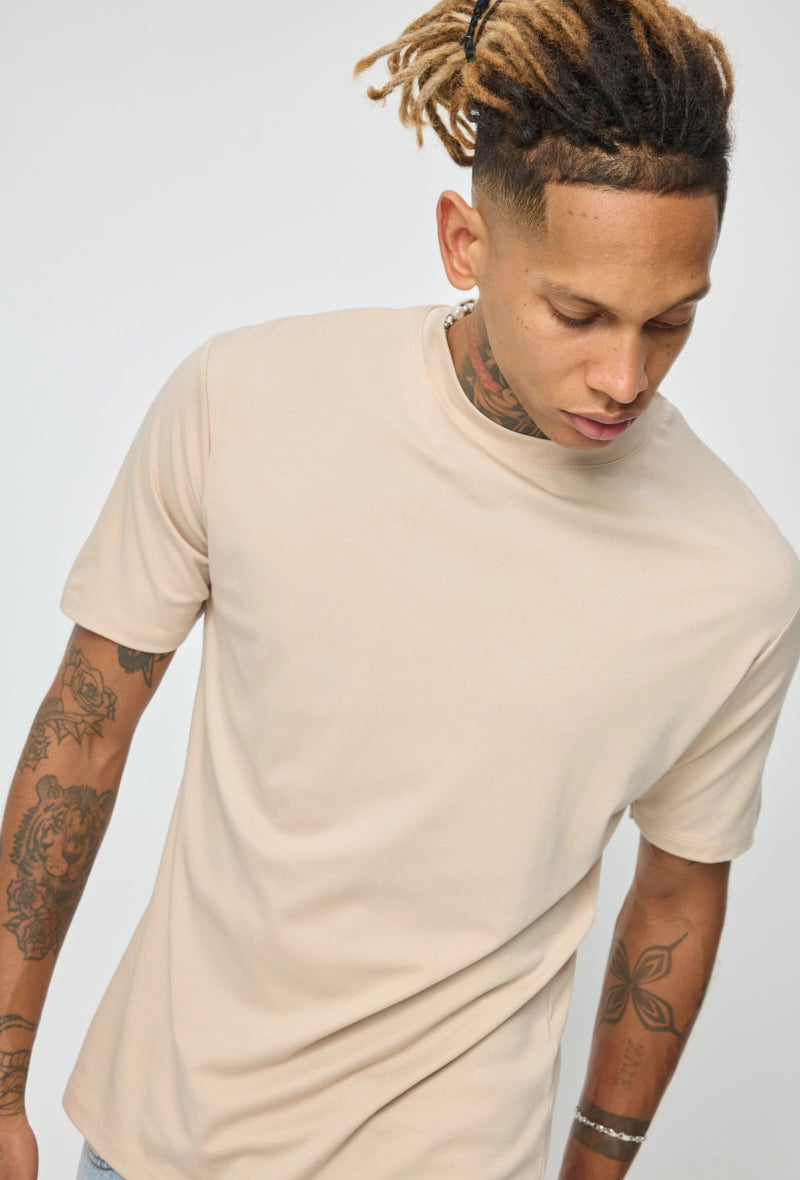 T-shirt uni à manches courtes