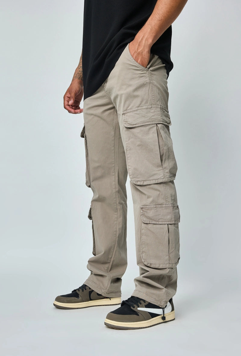 Pantalon cargo large uni