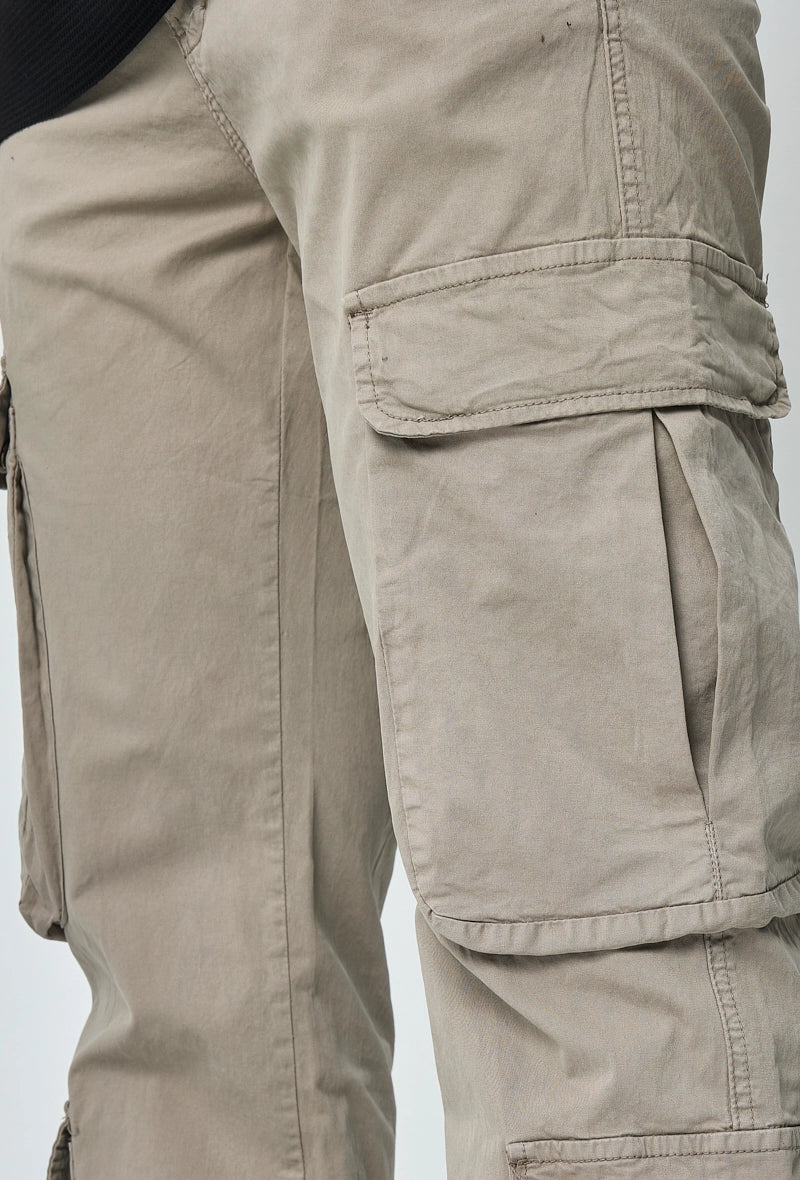 Pantalon cargo large uni