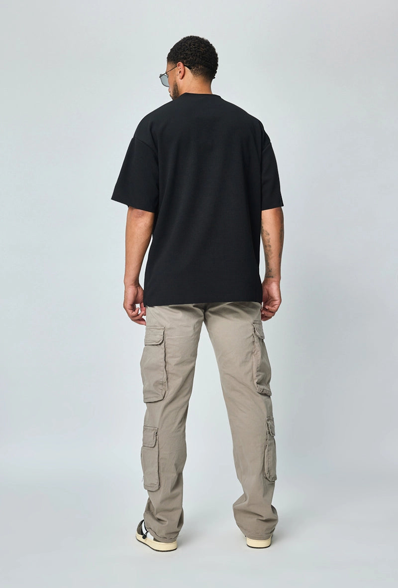 Pantalon cargo large uni