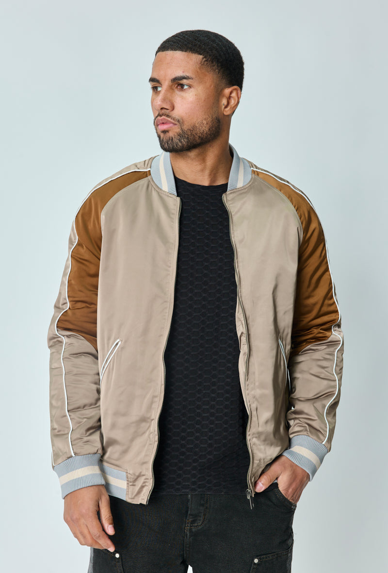 Two-tone bomber jacket