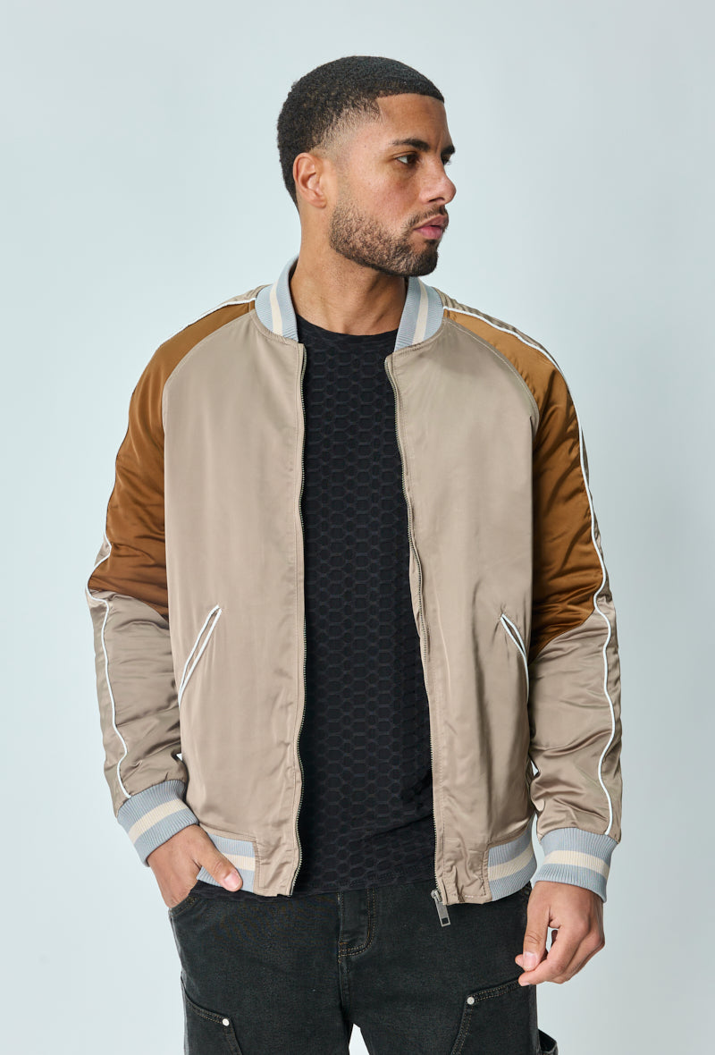 Two-tone bomber jacket