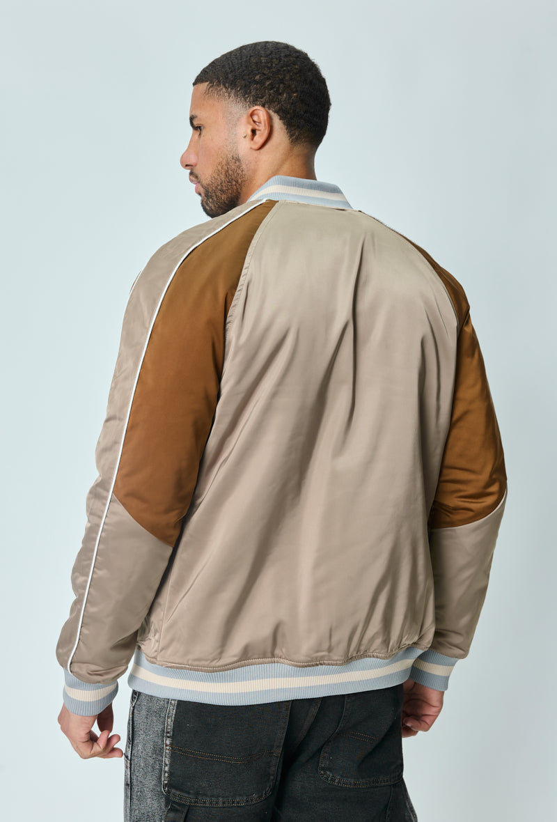 Two-tone bomber jacket