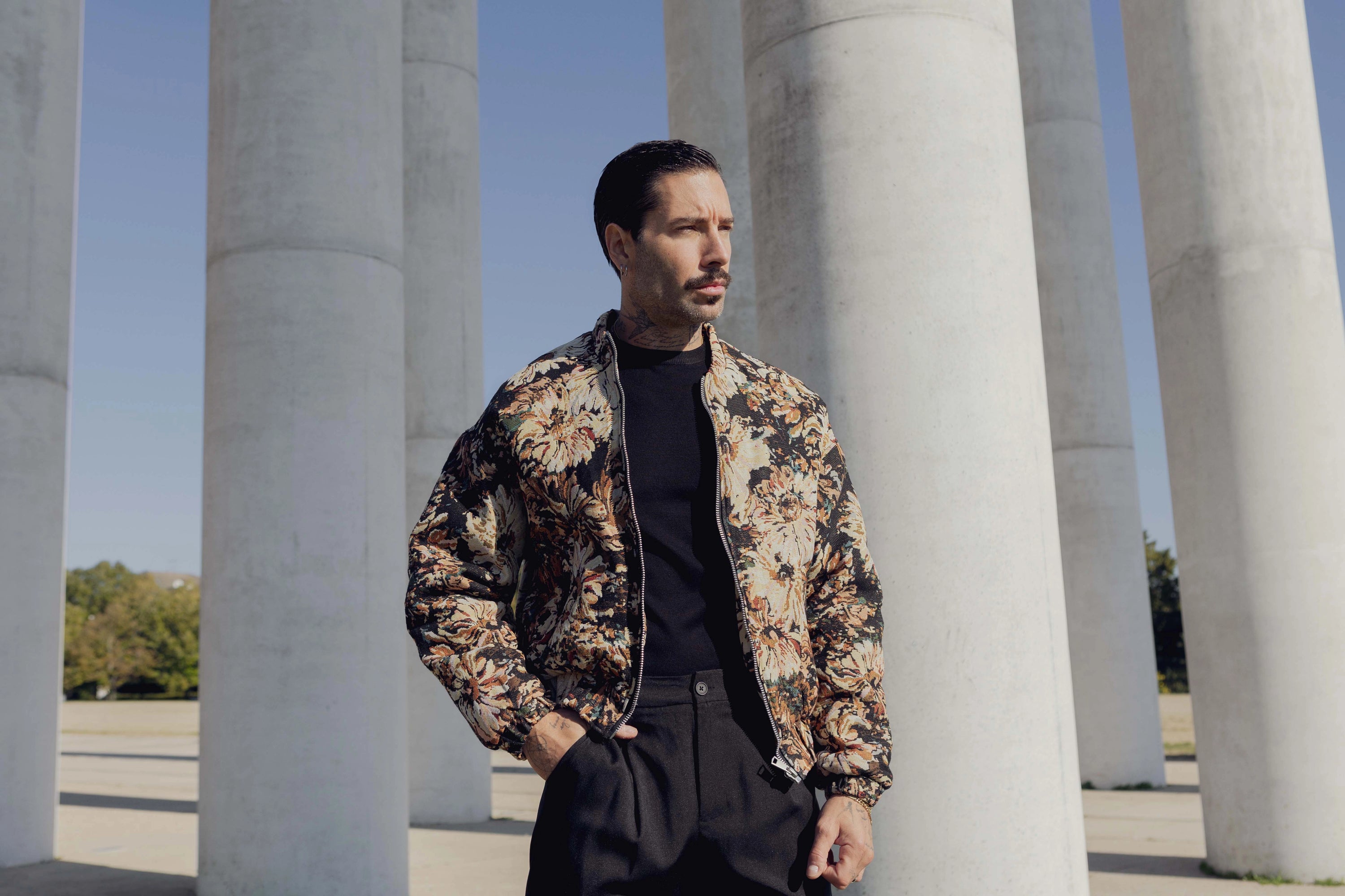 Veste bombers fleurie