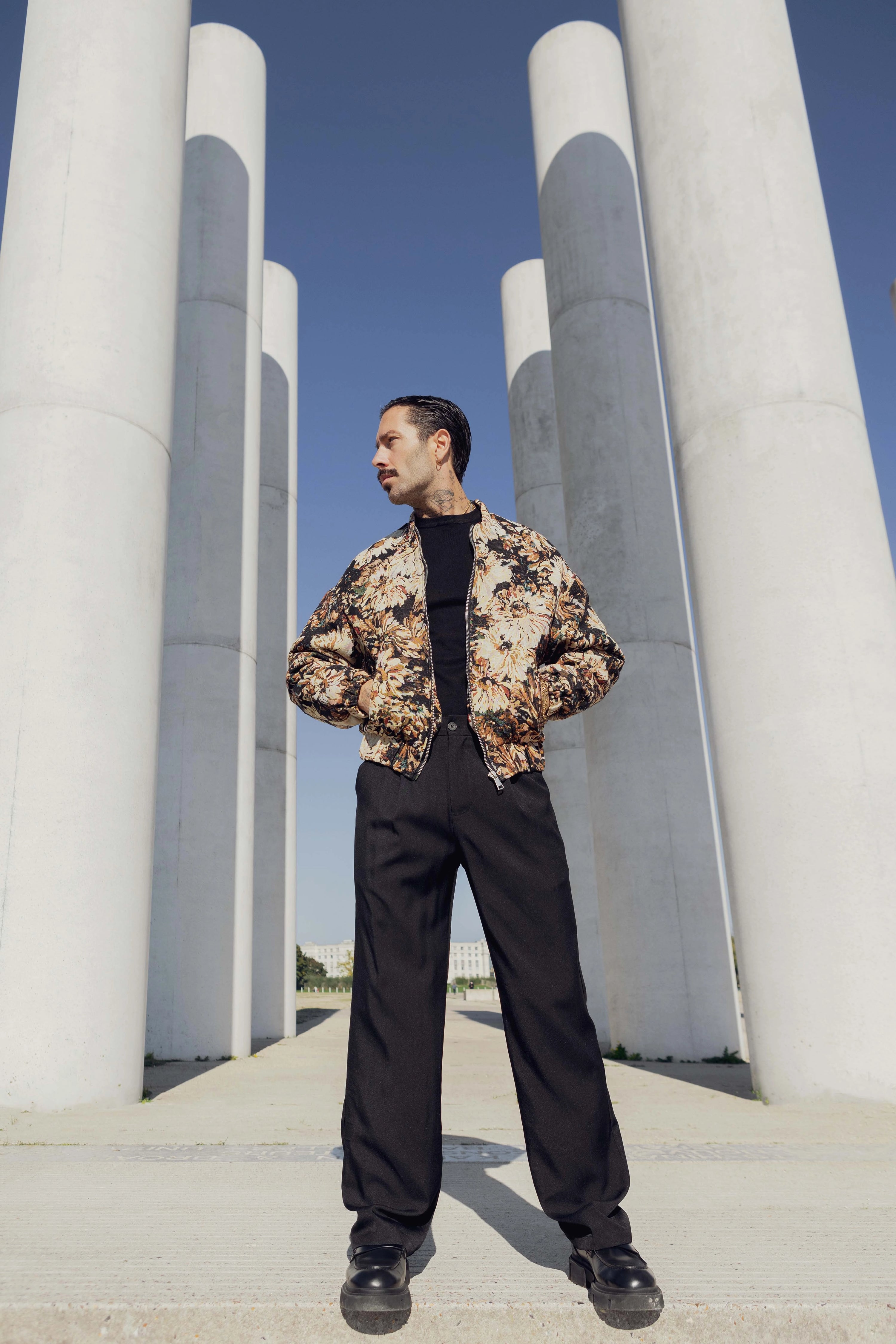 Veste bombers fleurie