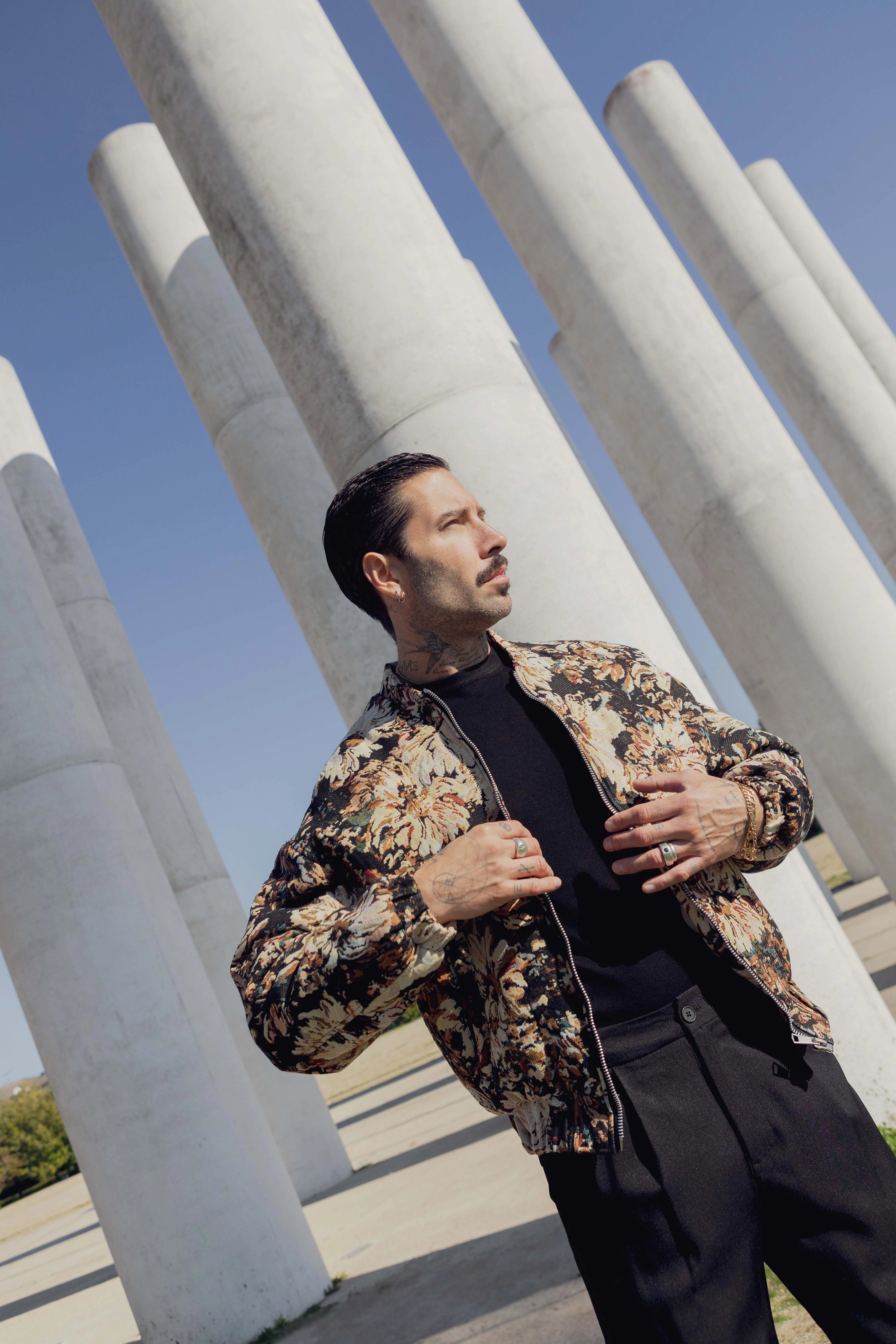 Veste bombers fleurie