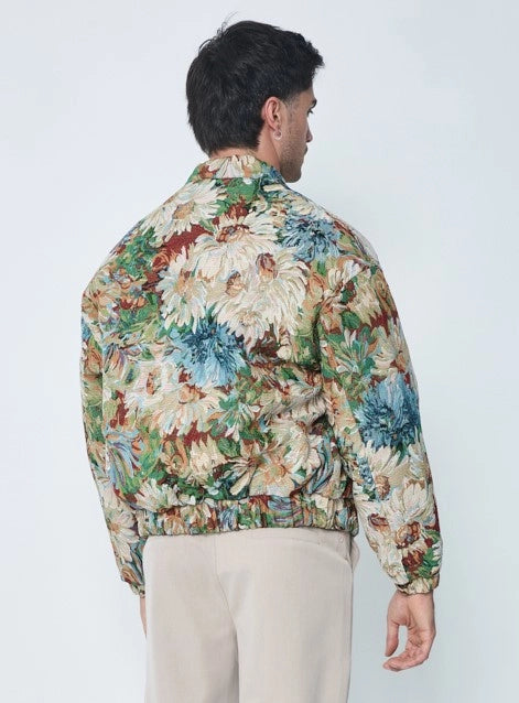 Veste bombers fleurie