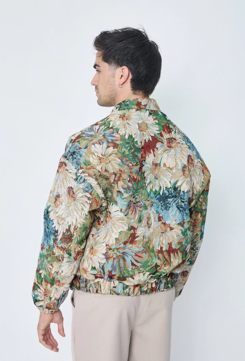 Veste bombers fleurie