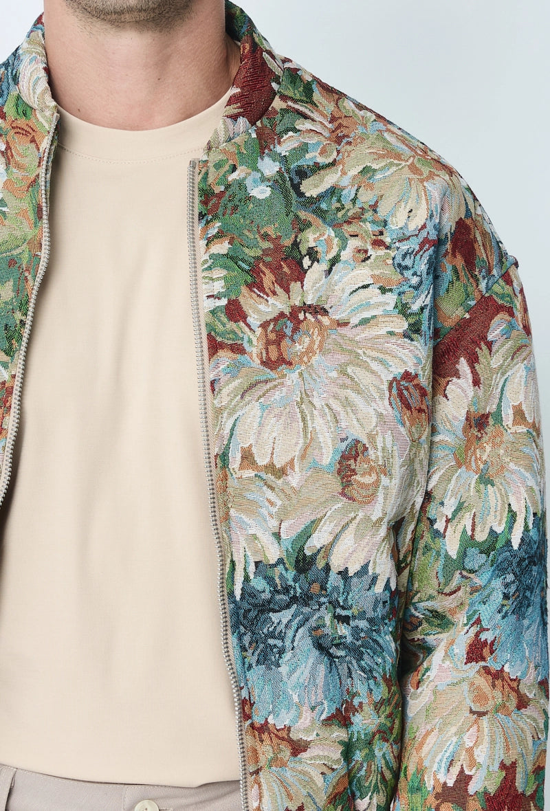 Veste bombers fleurie