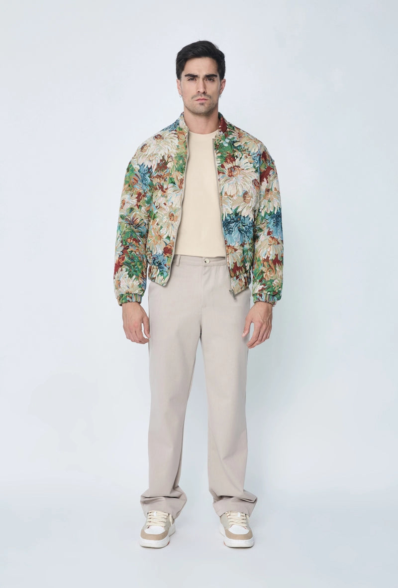 Veste bombers fleurie