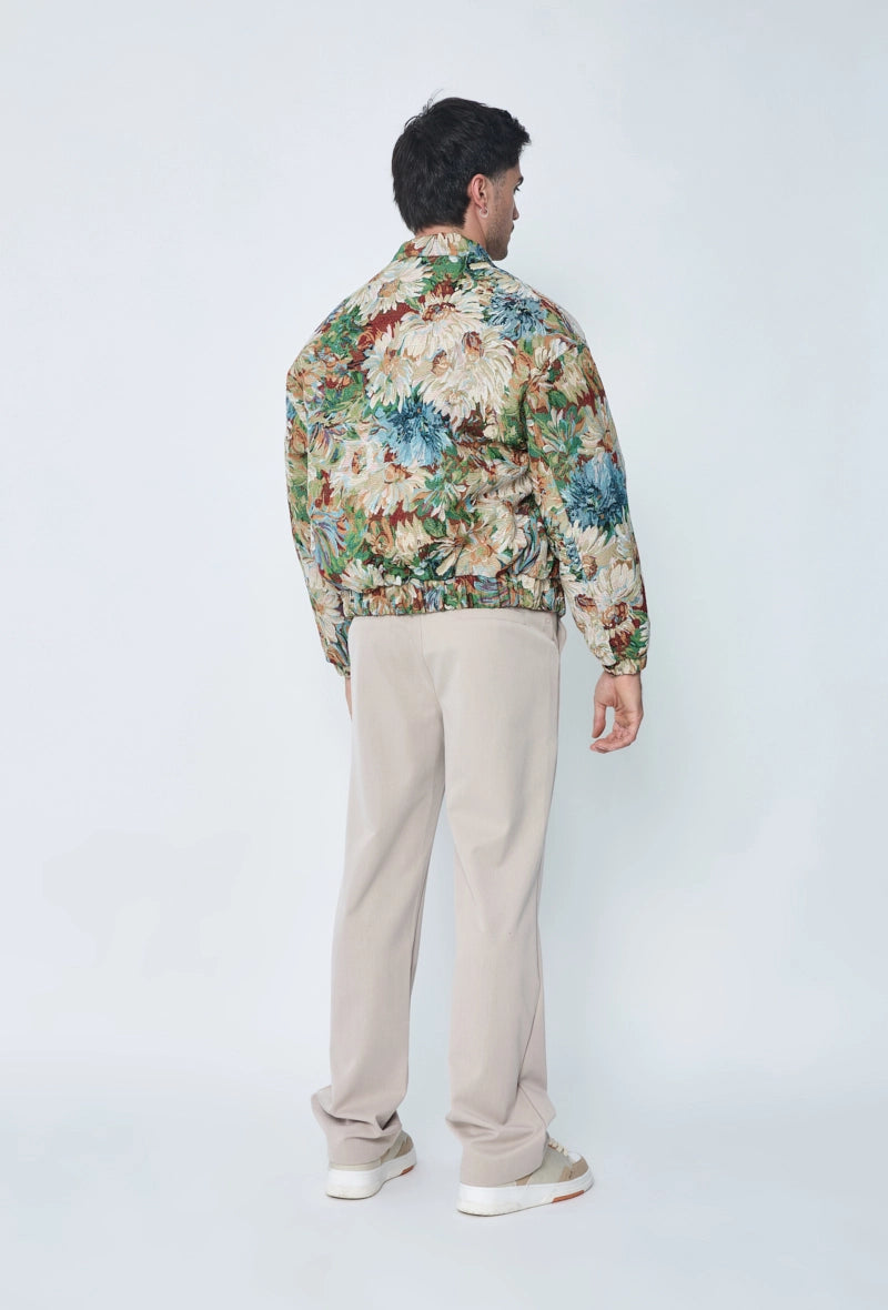 Veste bombers fleurie