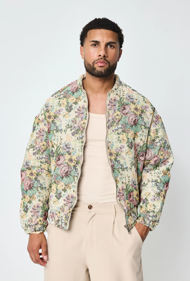 Veste bombers fleurie