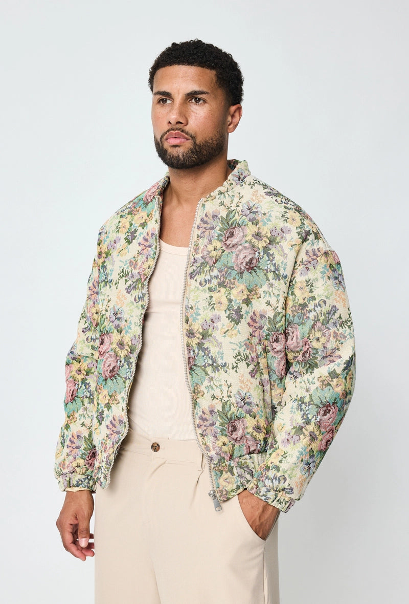 Veste bombers fleurie