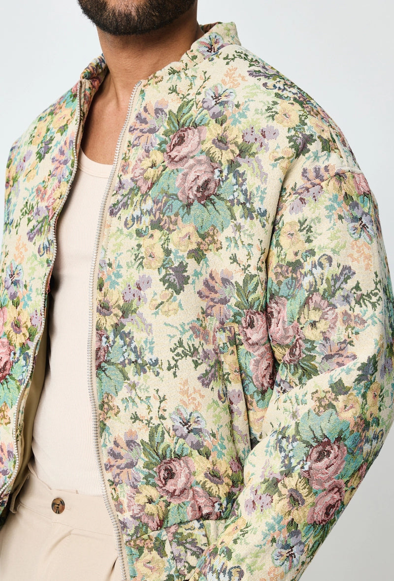 Veste bombers fleurie
