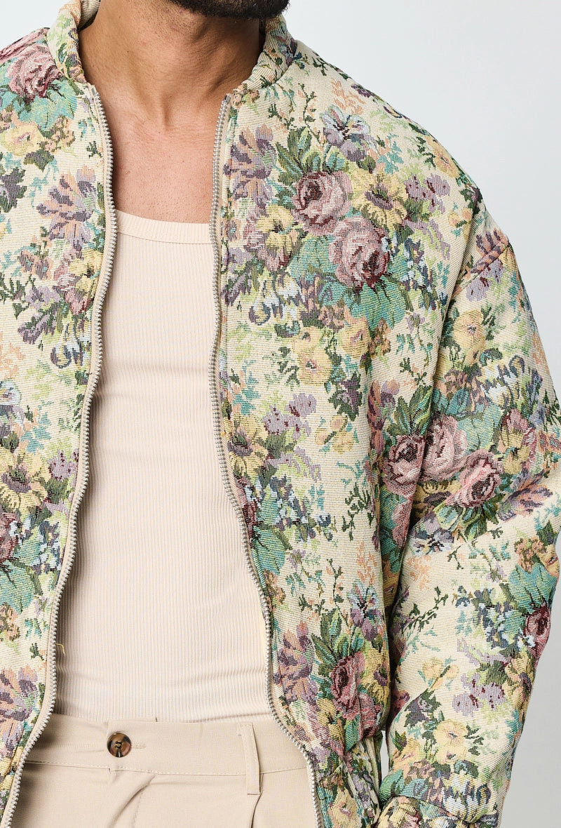 Veste bombers fleurie