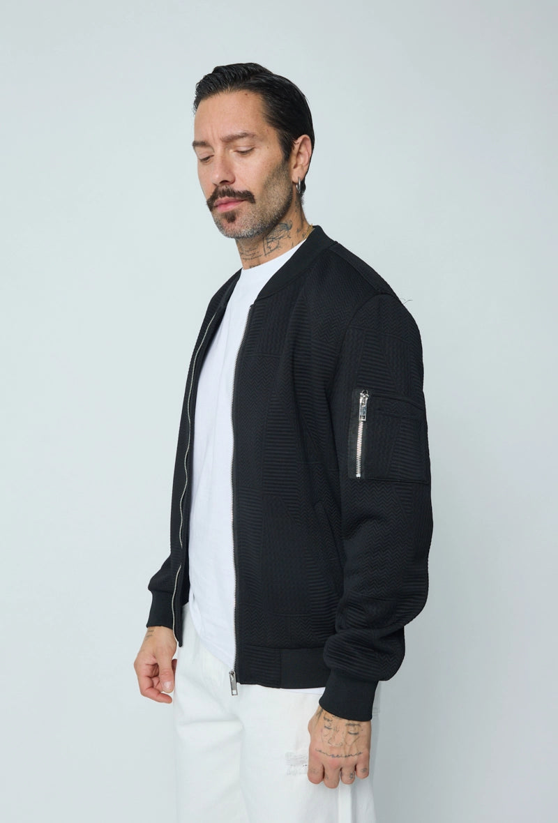 Veste teddy uni motifs géométriques